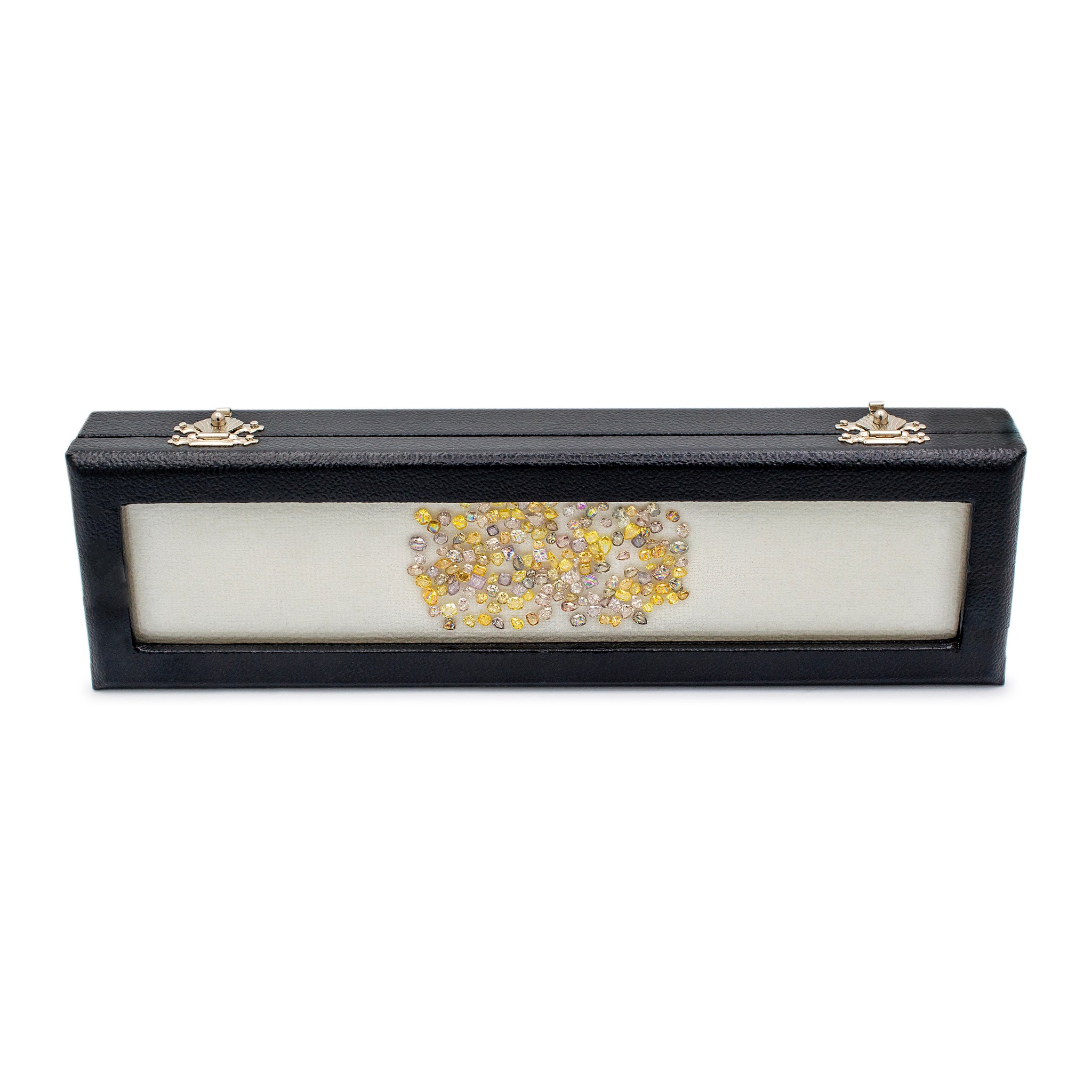 Natural 18.10 Carat Mix Fancy Pink Yellow Green Orange Gray Purple Diamond Set