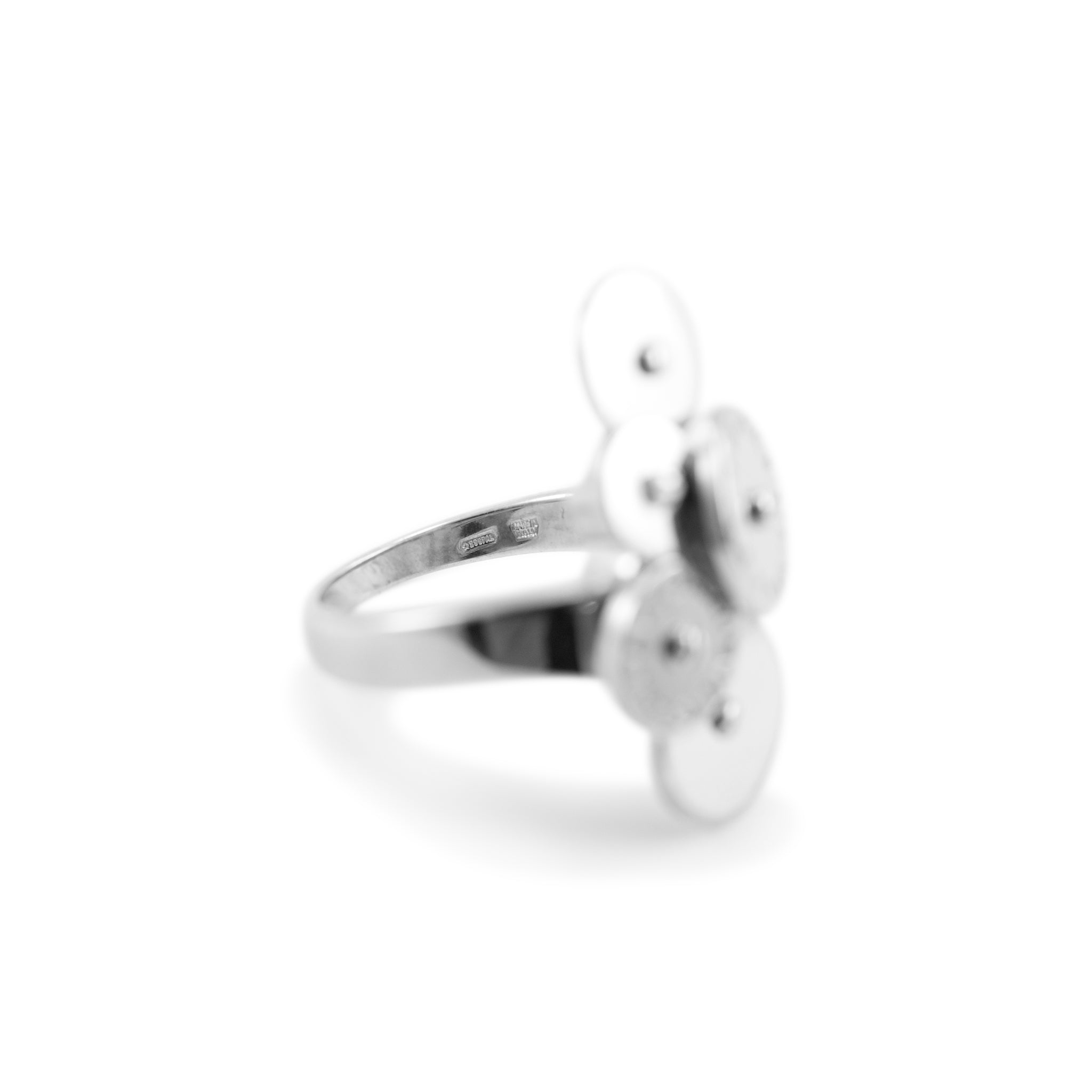 Bvlgari 18K White Gold Cicladi Spiral Circles Cocktail Ring