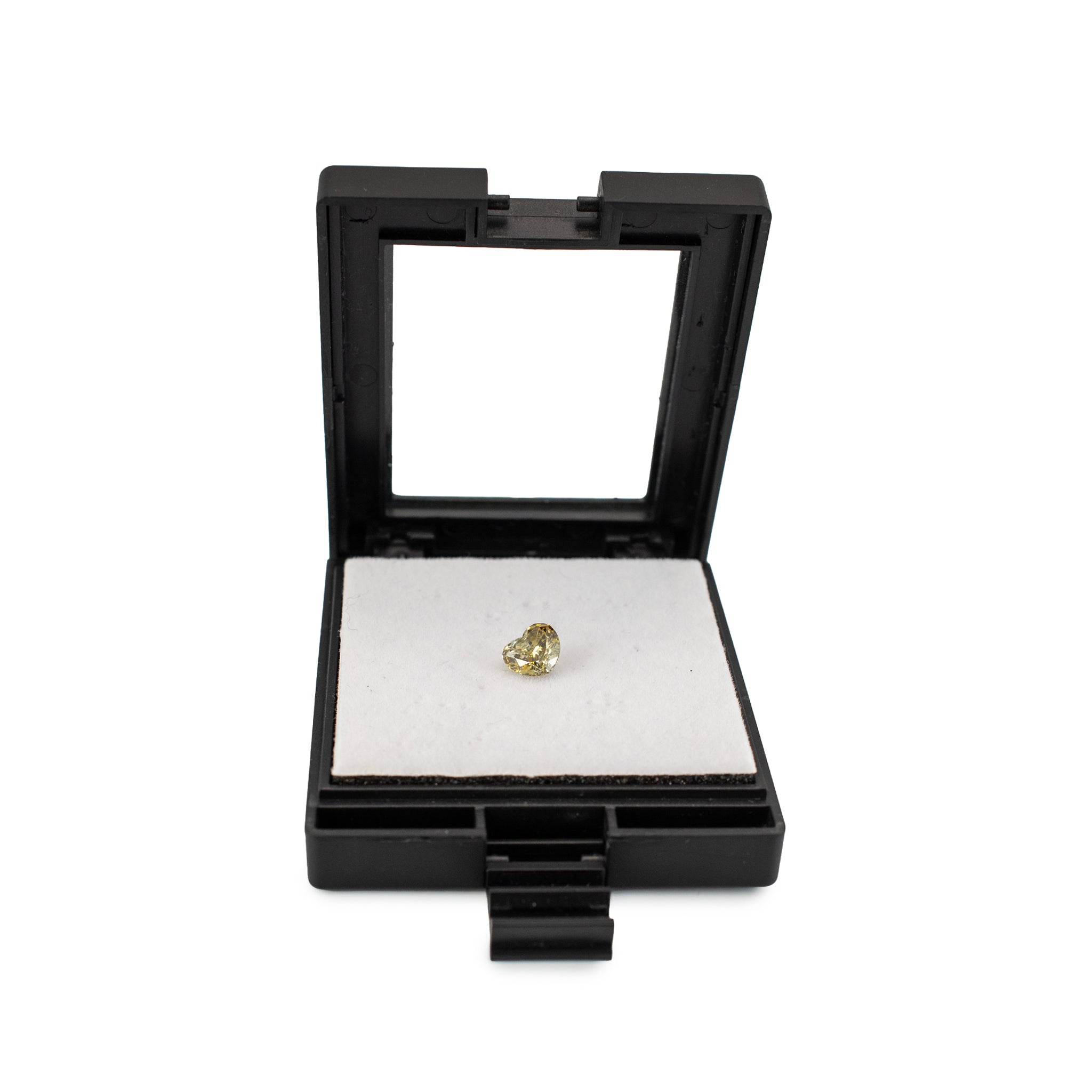 Natural 1.80ct Gia Fancy Dark Brown Green Yellow Heart Brilliant Loose Diamond