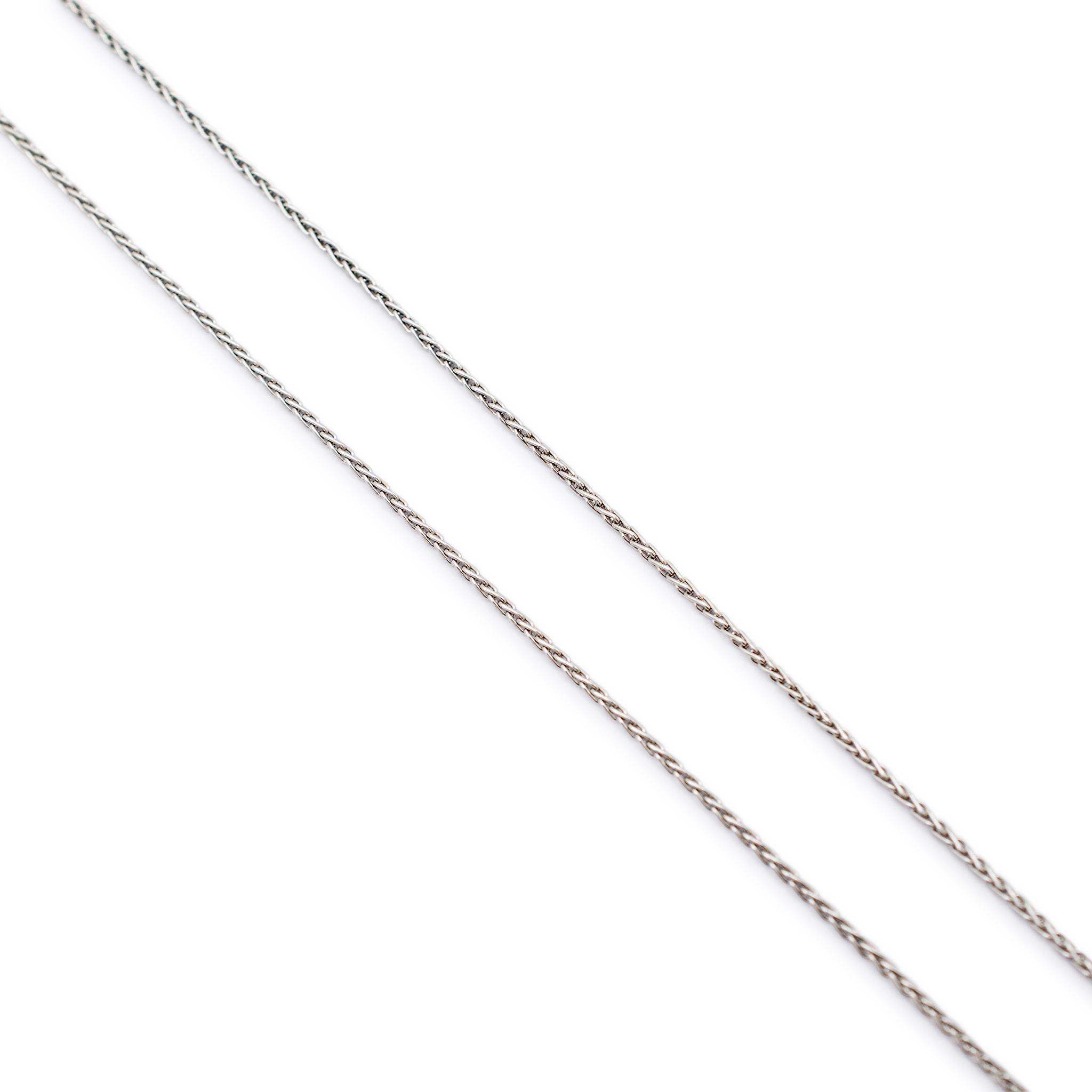 Mikimoto Ladies Platinum White South Sea Cultured Pearl Diamond Pendant Necklace