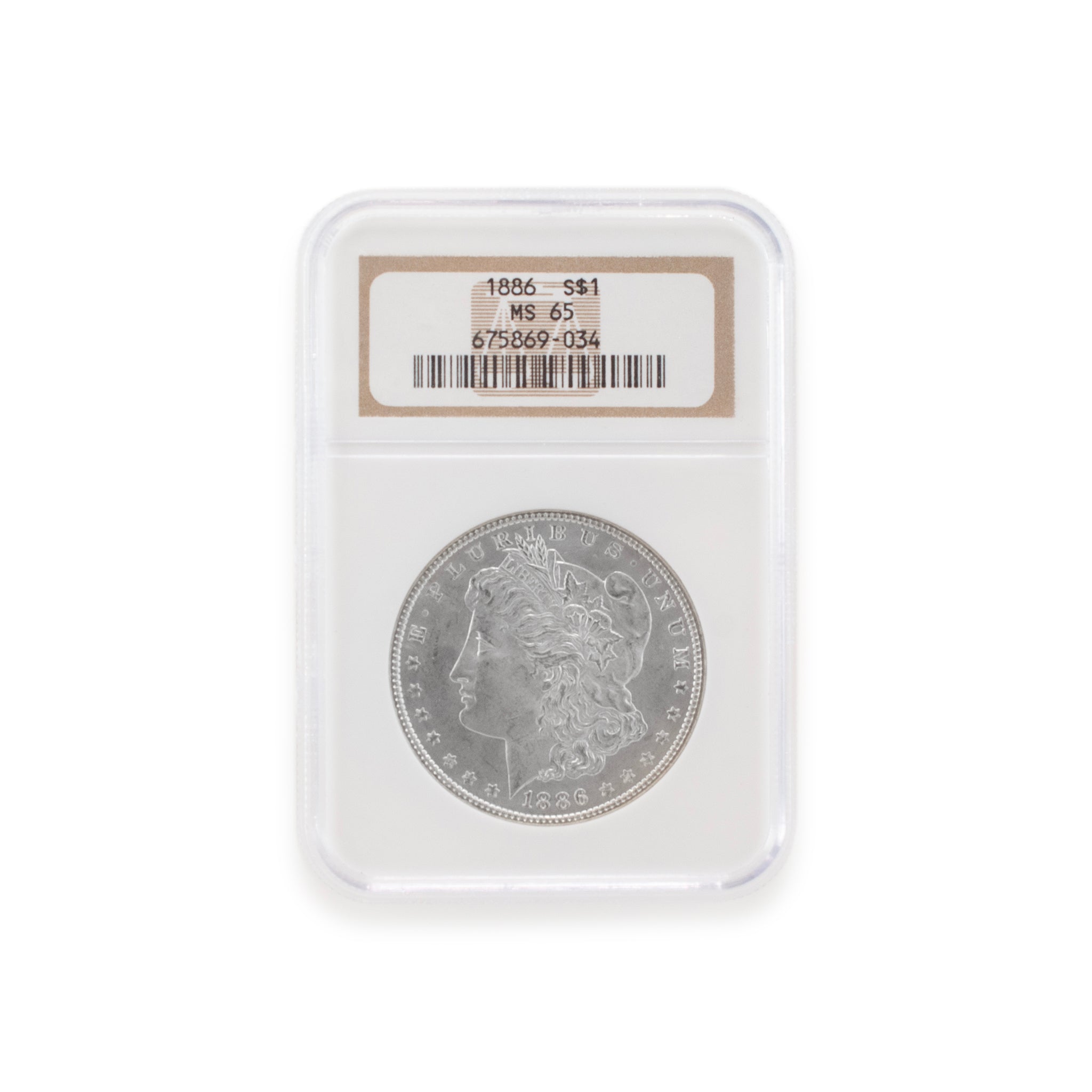 1886 NGC MS65 Silver $1 Morgan Coin