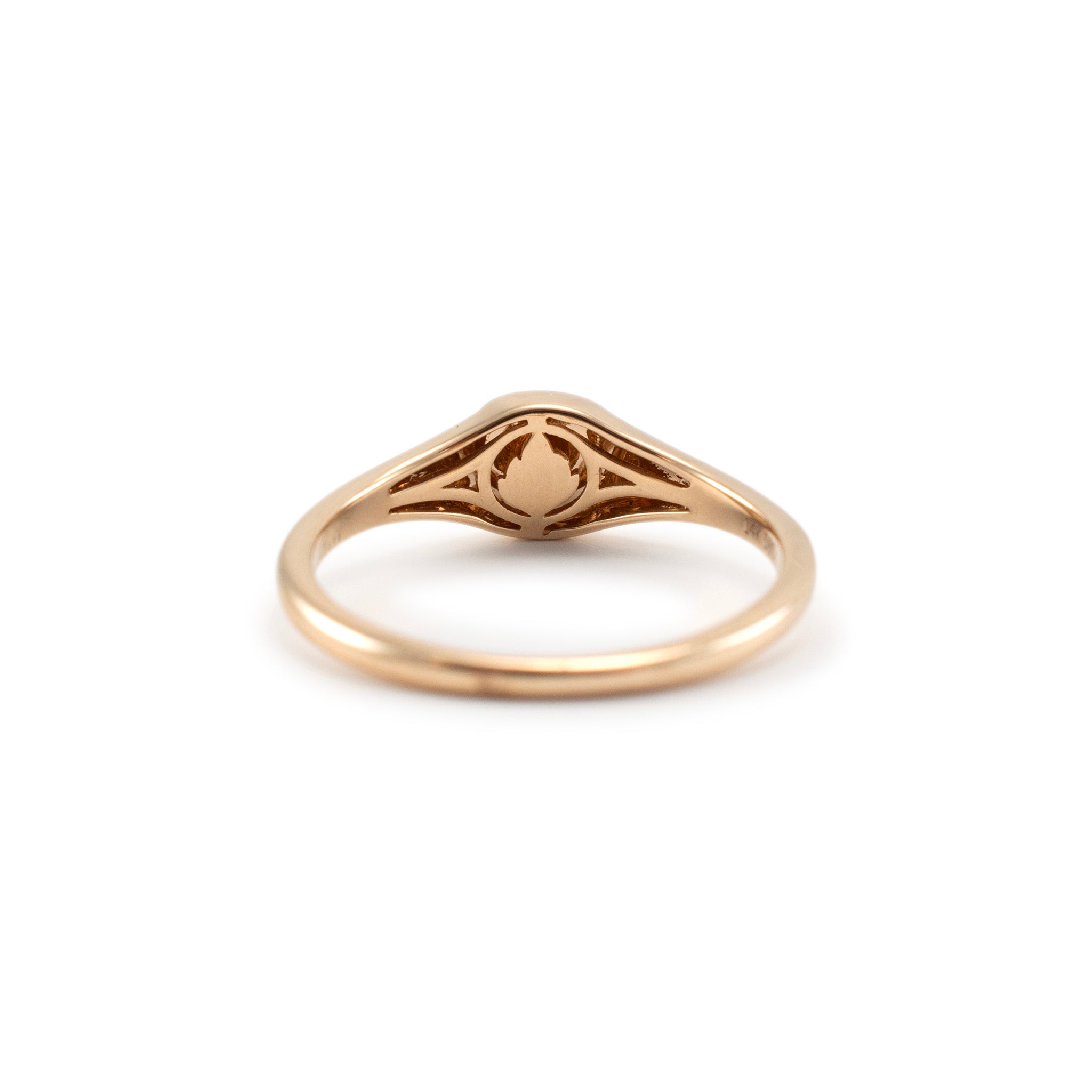 Luvente 14K Yellow Gold Square Signet Band Ring