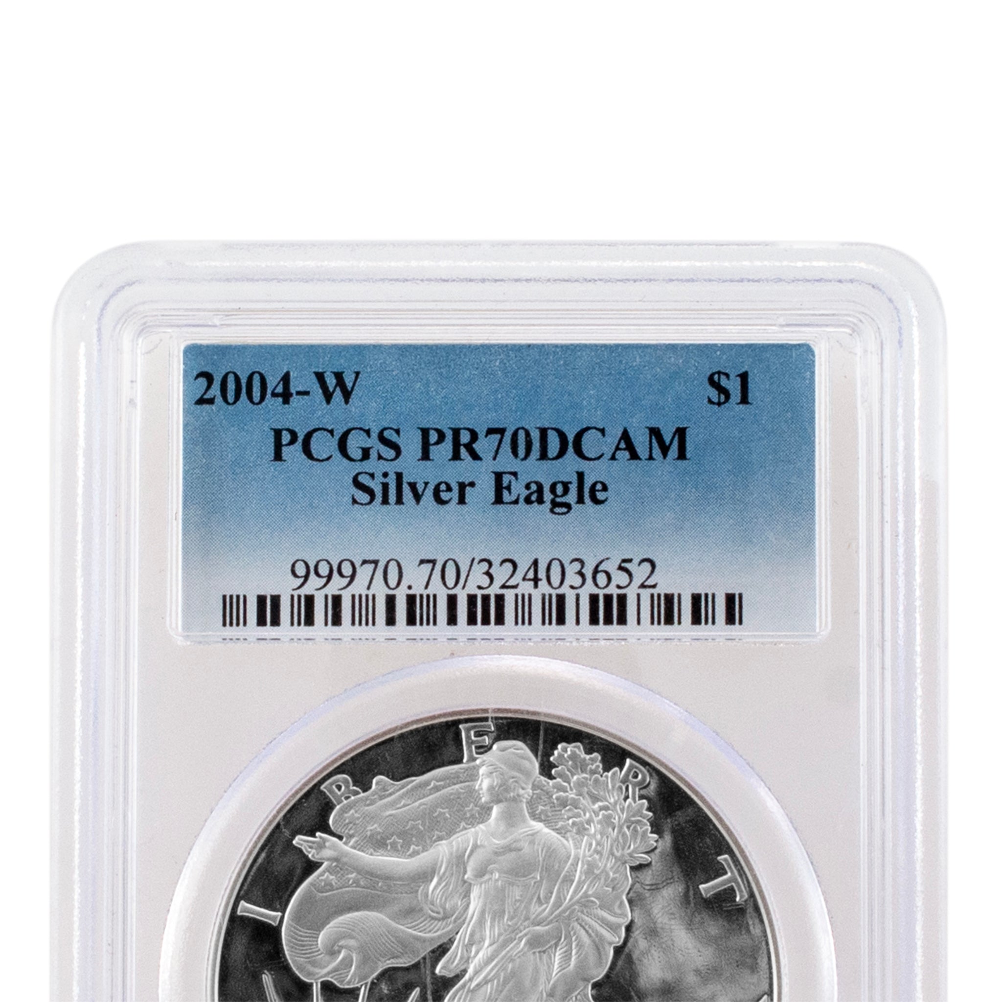 2004-W 1 Oz PCGS PR70 Dcam 999 Silver $1 American Eagle Liberty Coin