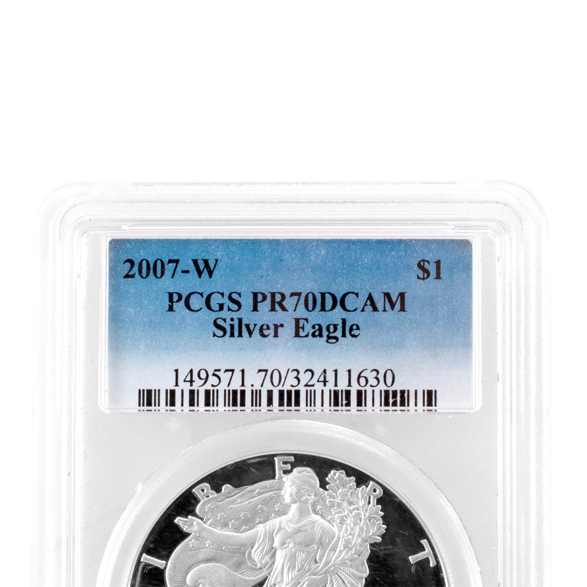 2007-W 1 Oz PCGS PR70 Dcam 999 Silver $1 American Eagle Liberty Coin