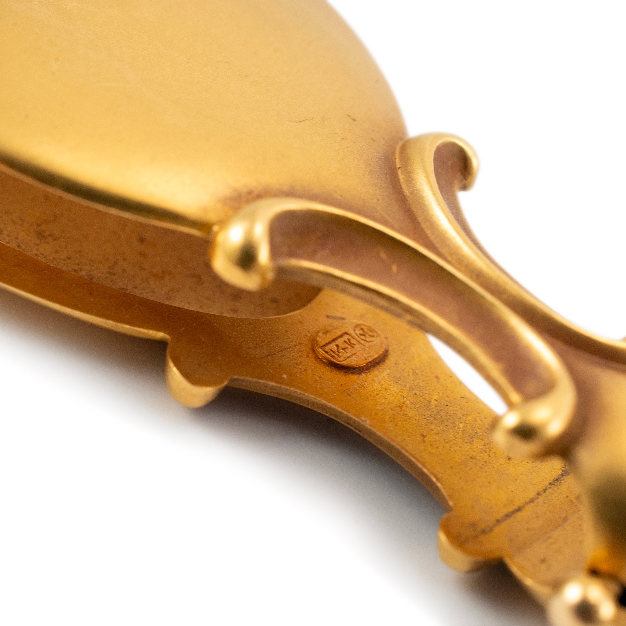 Antique 14K Yellow Gold Old European Cut Diamond Opera Lorgnette Folding Glasses