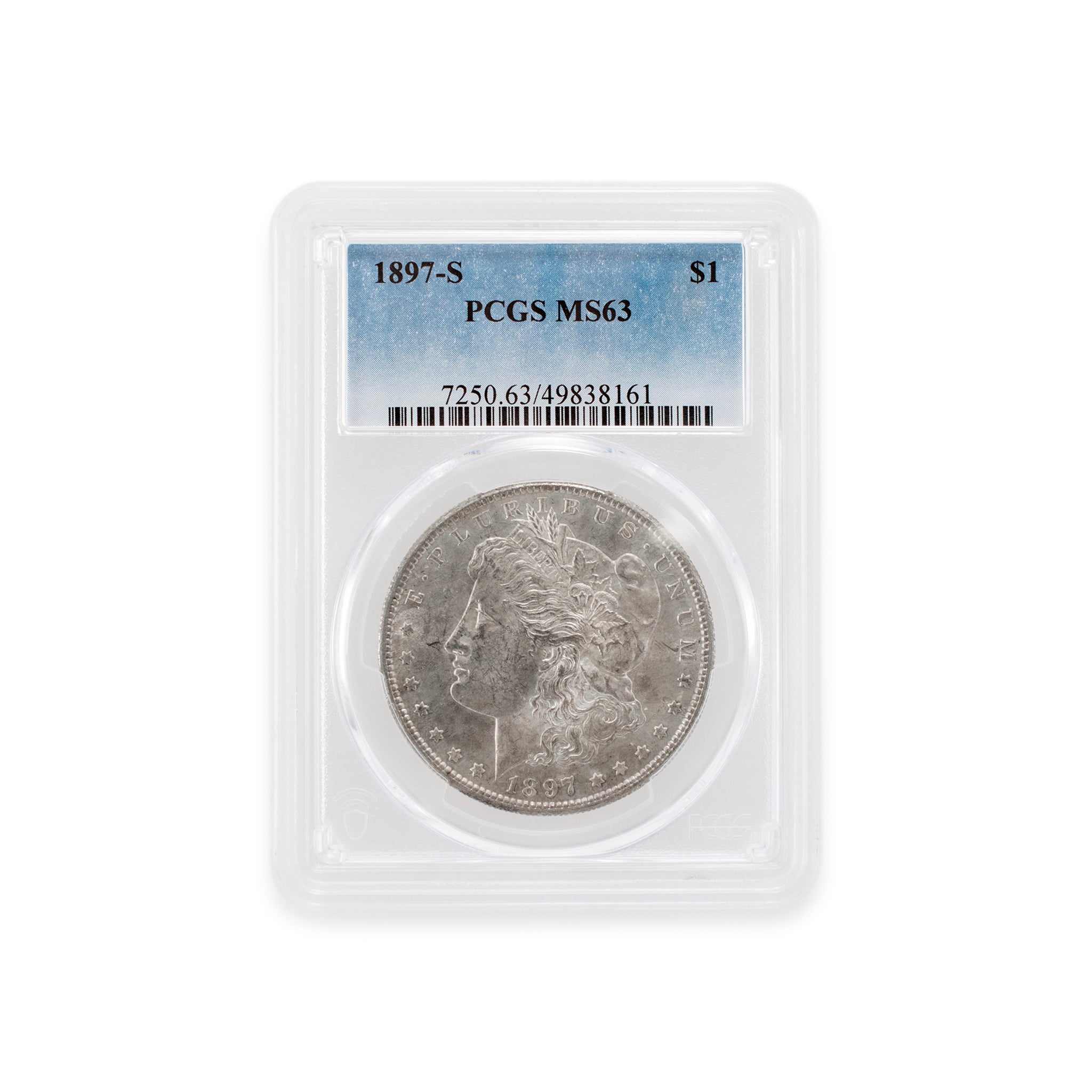 1897-S PCGS MS63 Silver $1 Morgan Coin