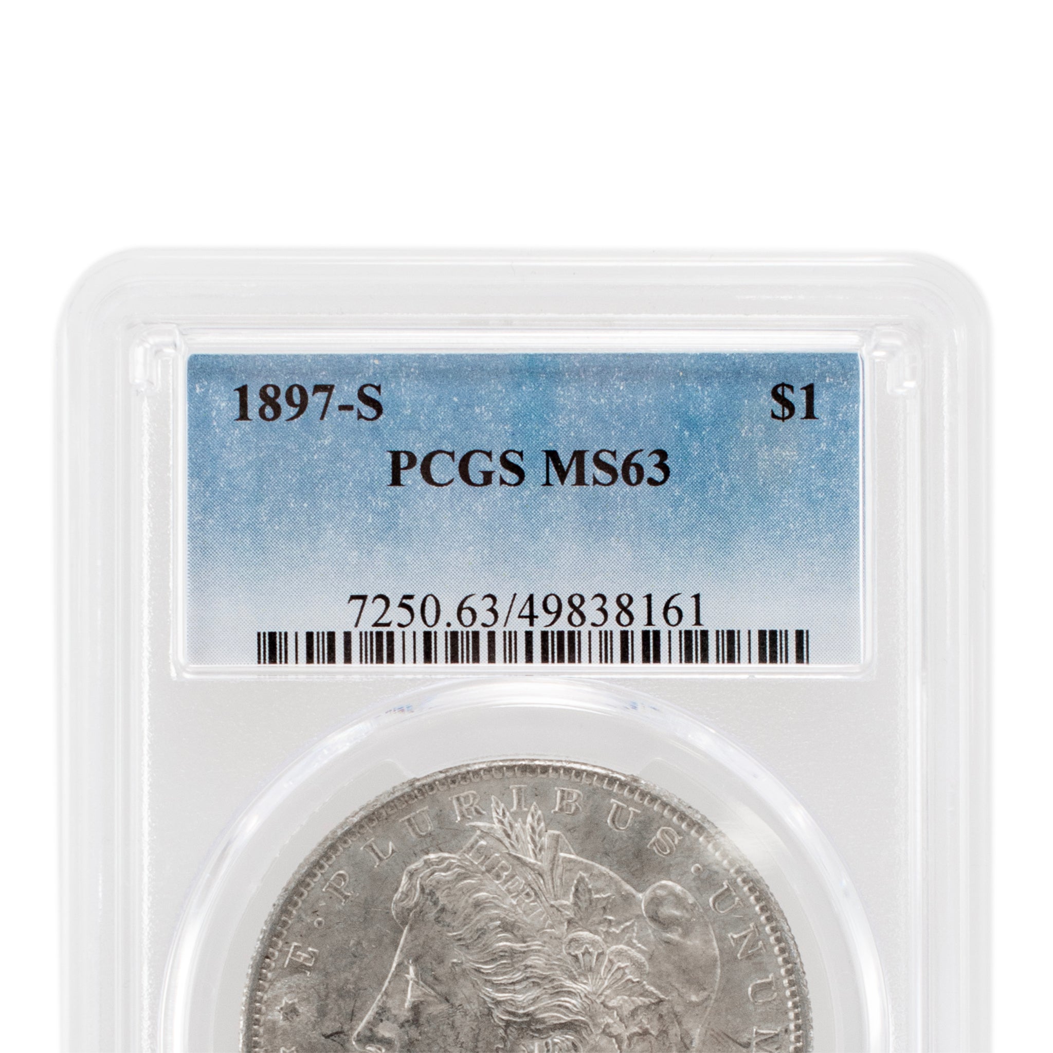 1897-S PCGS MS63 Silver $1 Morgan Coin