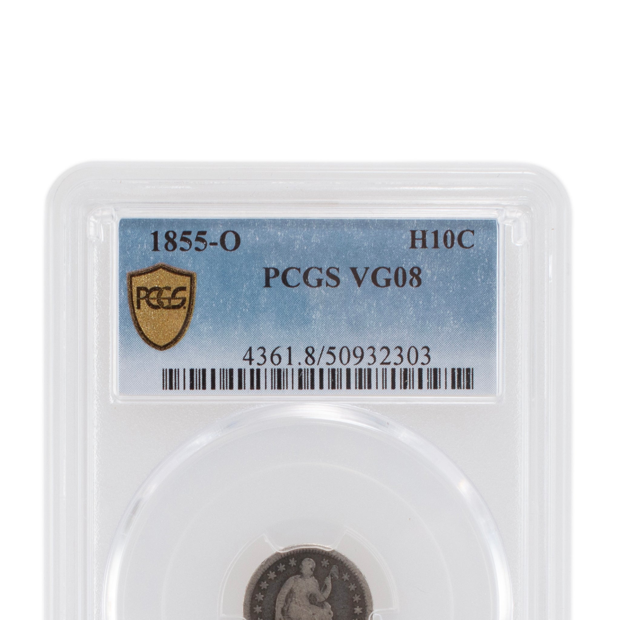 Antique 1855-O H10C Arrows Pcgs VG08 Half Dime Silver Coin