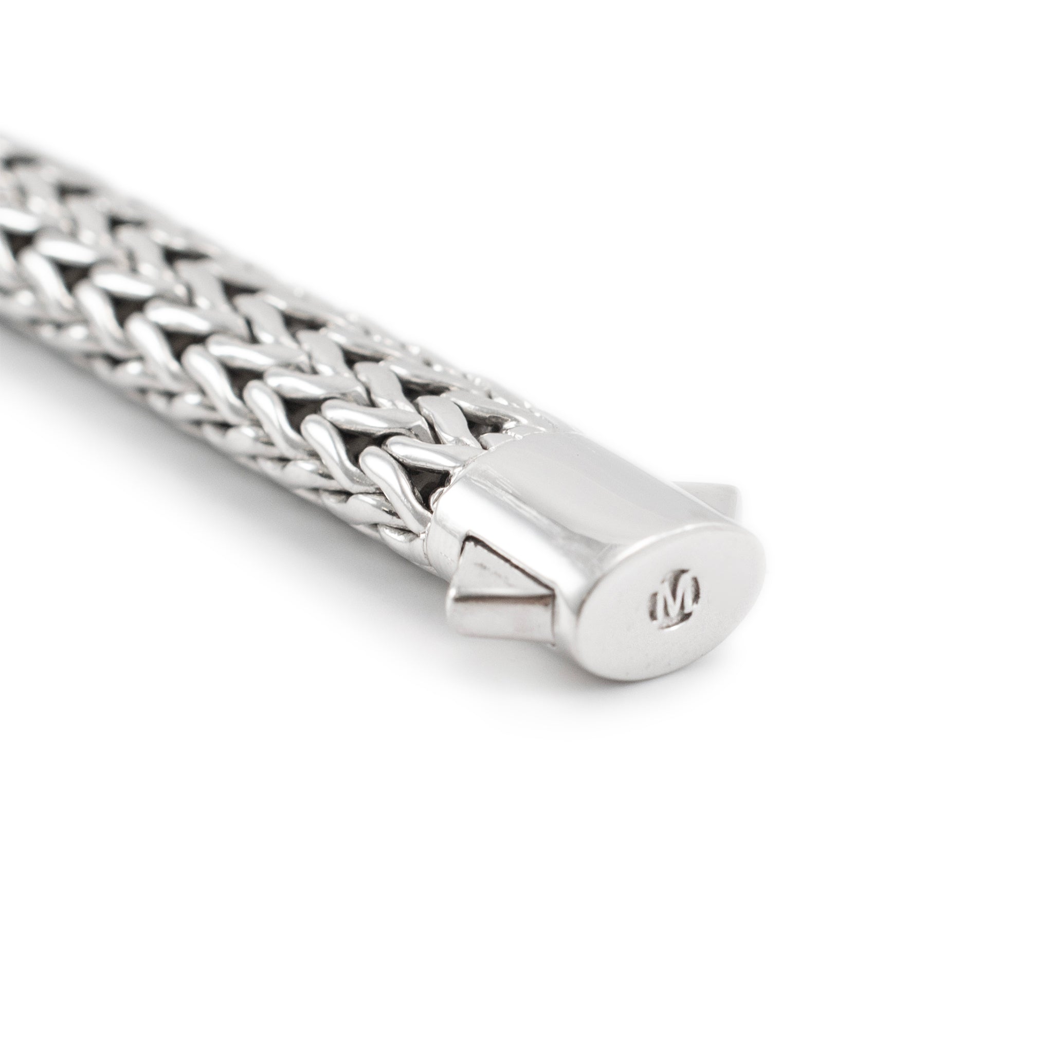 John Hardy 925 Sterling Silver Pave Black Sapphire Icon Link Bracelet 10.5mm