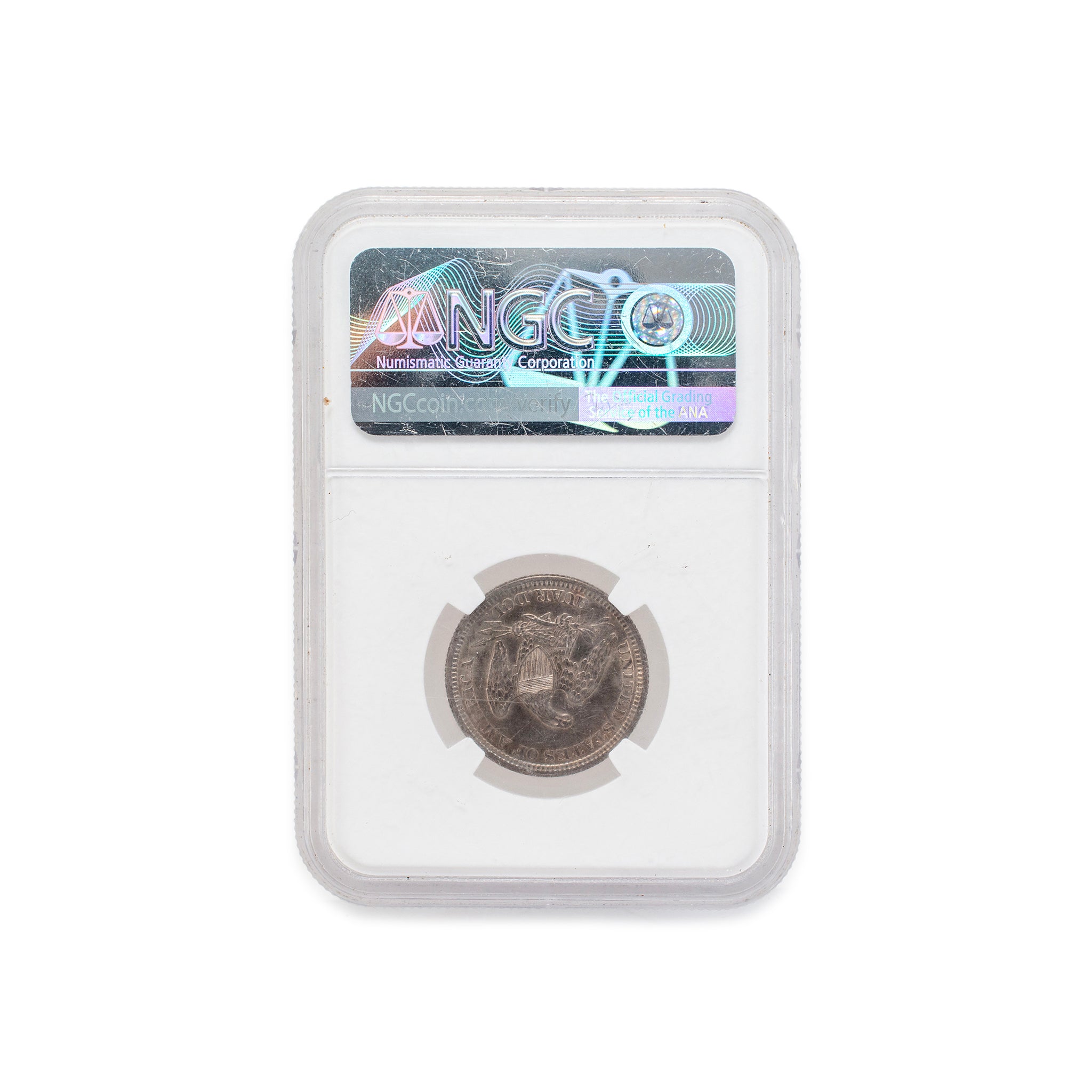 1861 NGC AU Details-Cleaned Silver 25C Seated Liberty Coin
