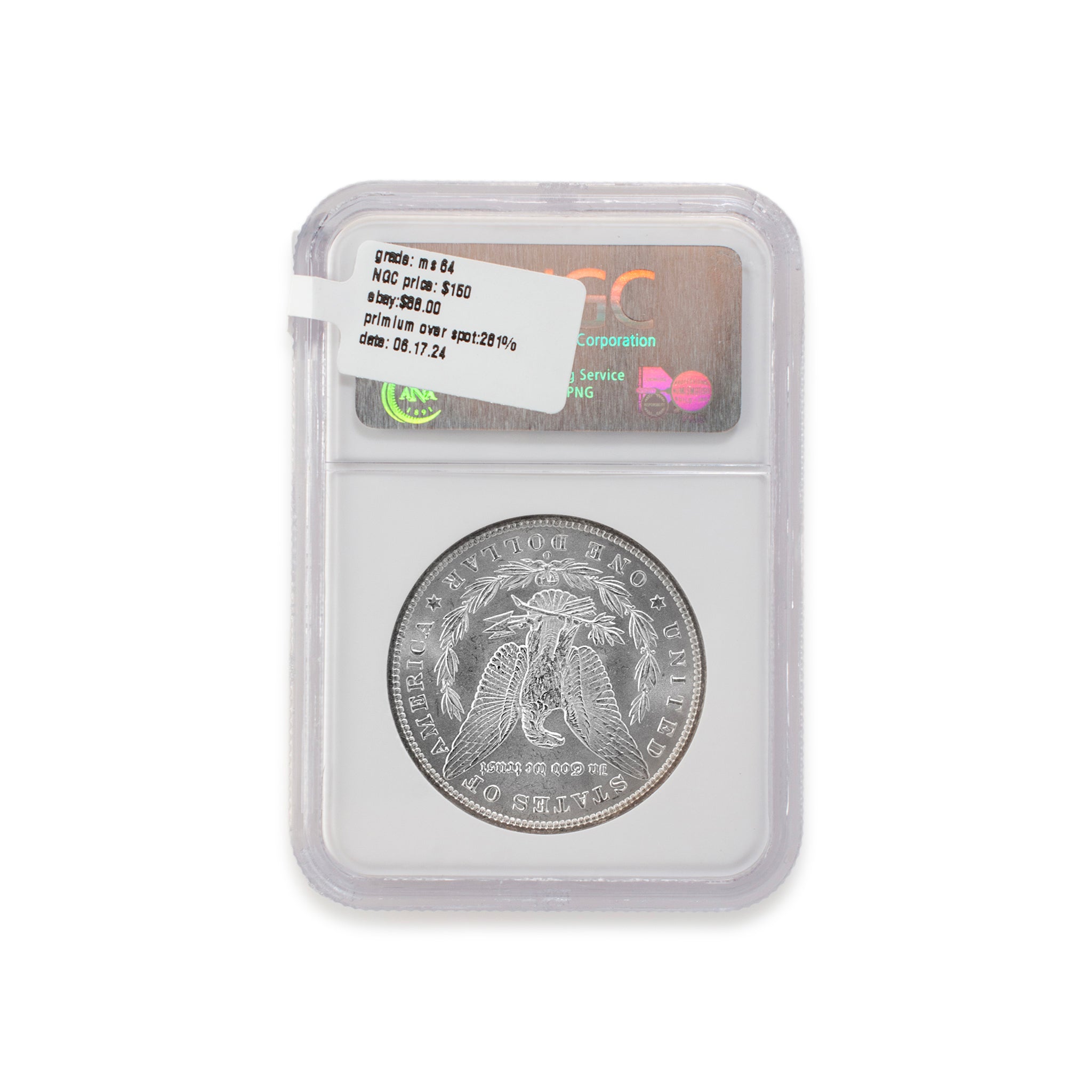 1885-O NGC MS64 Silver $1 Morgan Coin