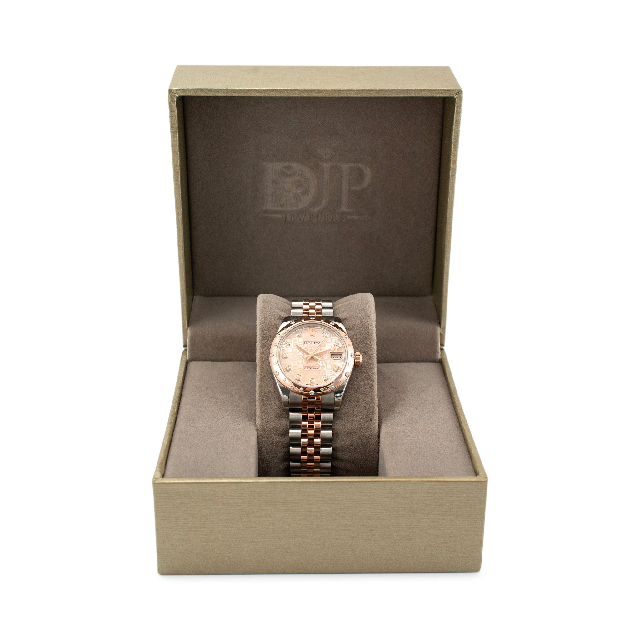 Rolex Datejust 31MM 178341 Domed Diamond Jubilee Rose Gold Stainless Steel Watch