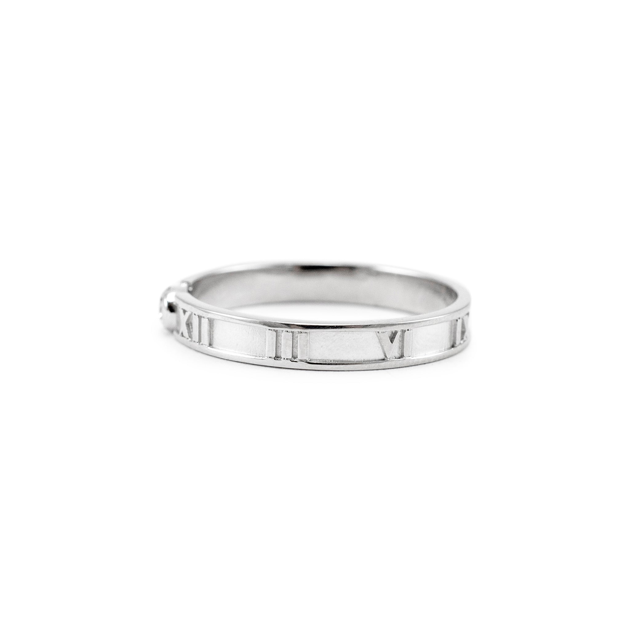 Tiffany & Co. 18K White Gold Atlas Diamond Band Ring