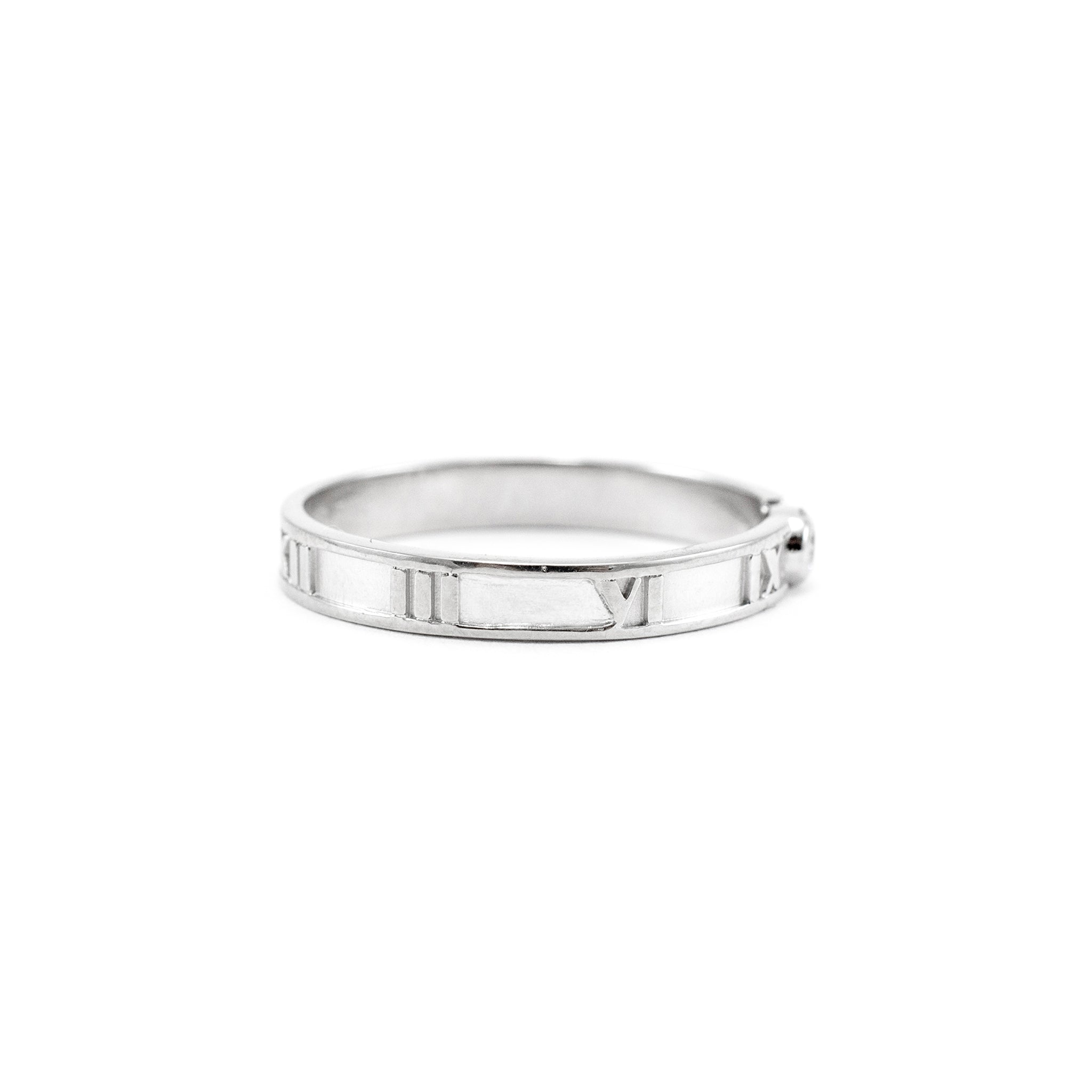 Tiffany & Co. 18K White Gold Atlas Diamond Band Ring