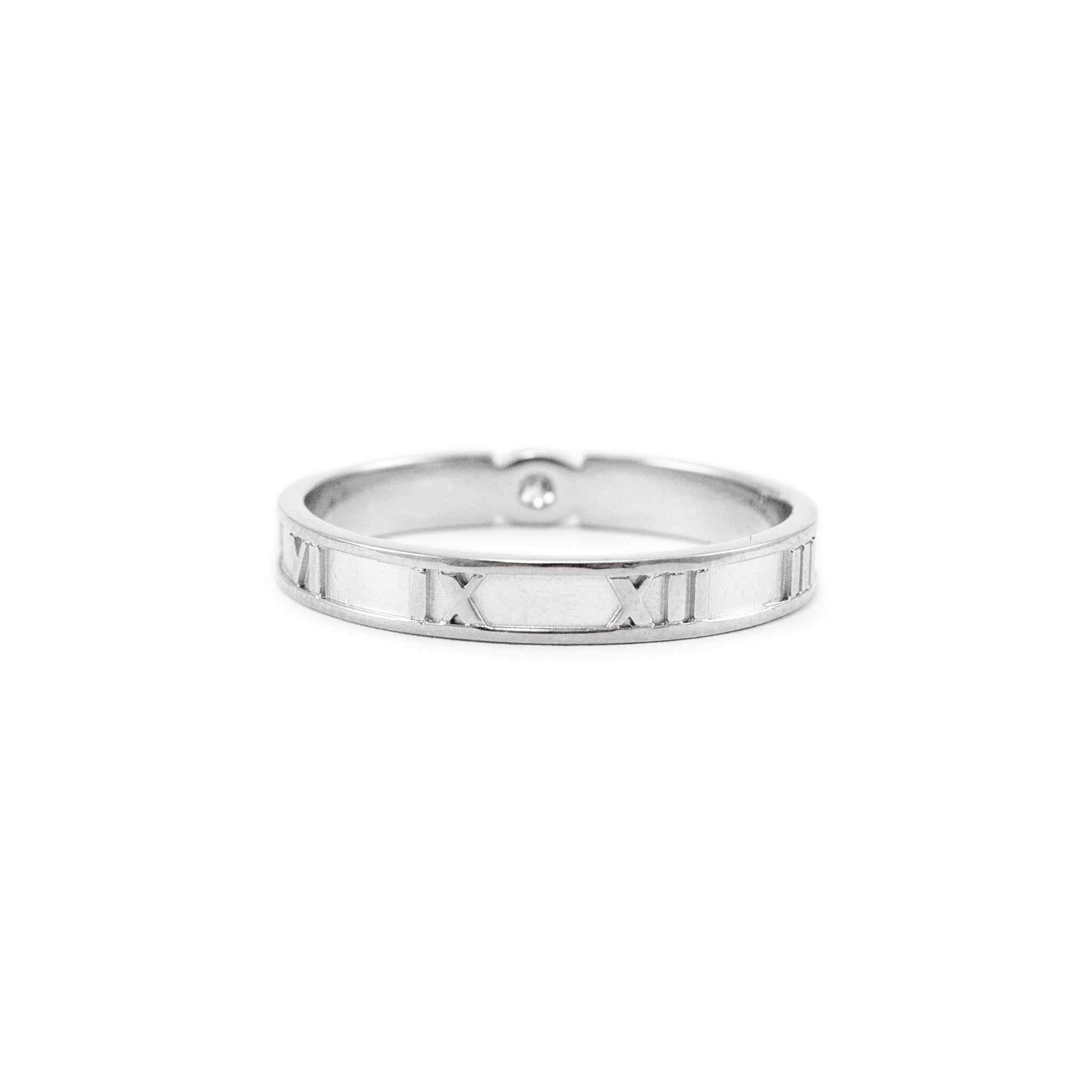 Tiffany & Co. 18K White Gold Atlas Diamond Band Ring