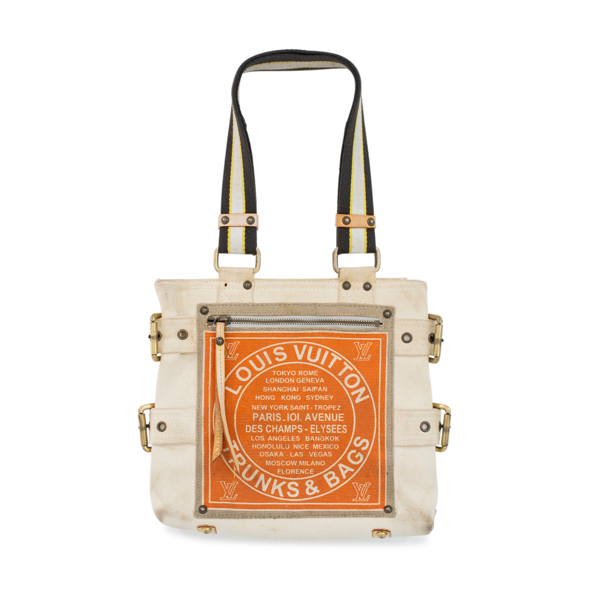 Vintage Louis Vuitton Limited Edition Toile Globe Shopper Tote Bag