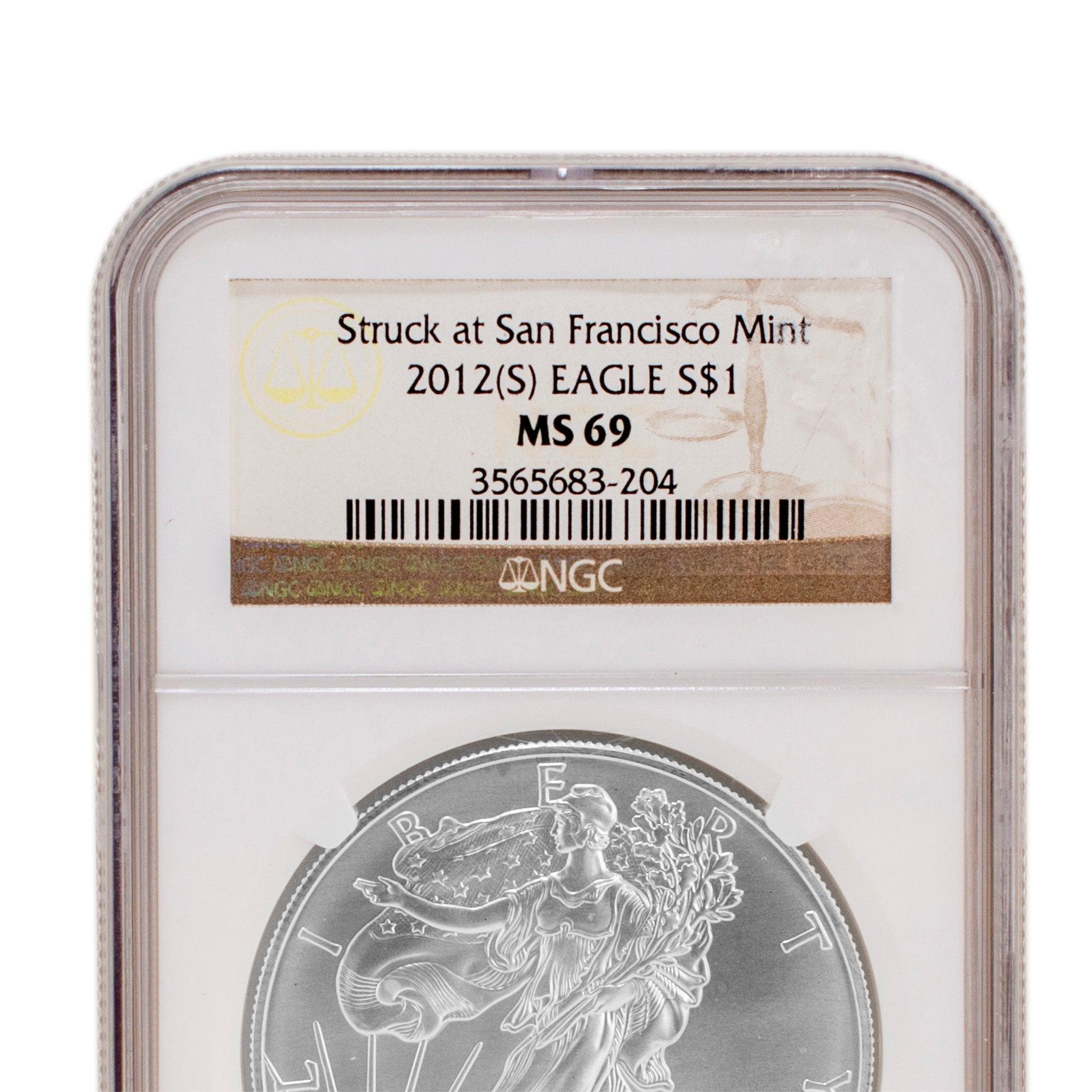 2012 S 1 Oz NGC MS 69 Early Releases 999 Fine Silver American Eagle Liberty Coin