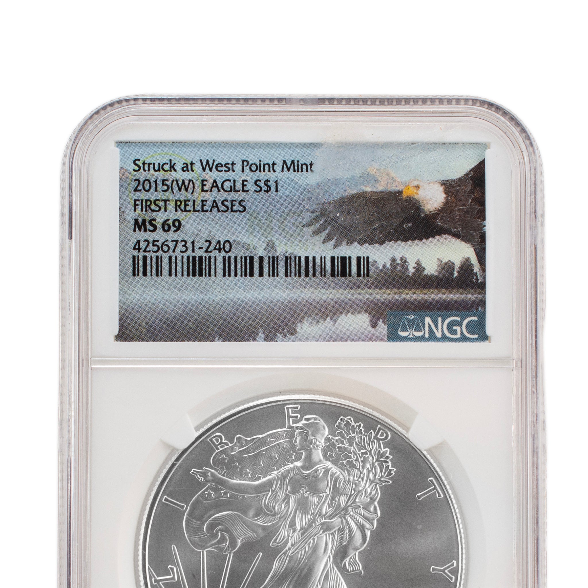 2015 W 1 Oz NGC MS 69 West Point 1$ Fine 999 Silver American Eagle Liberty Coin