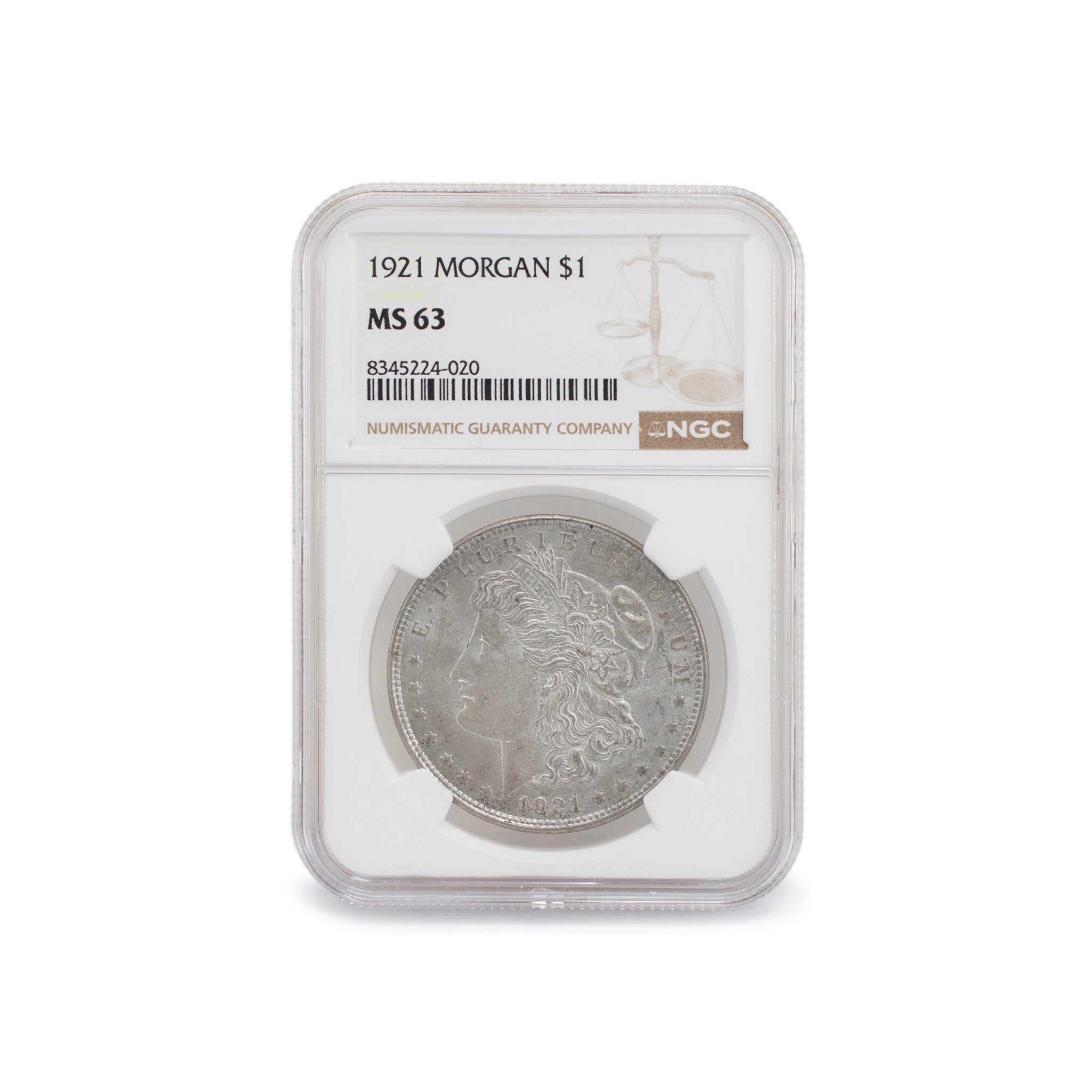 1921 NGC MS63 Silver $1 Morgan Coin