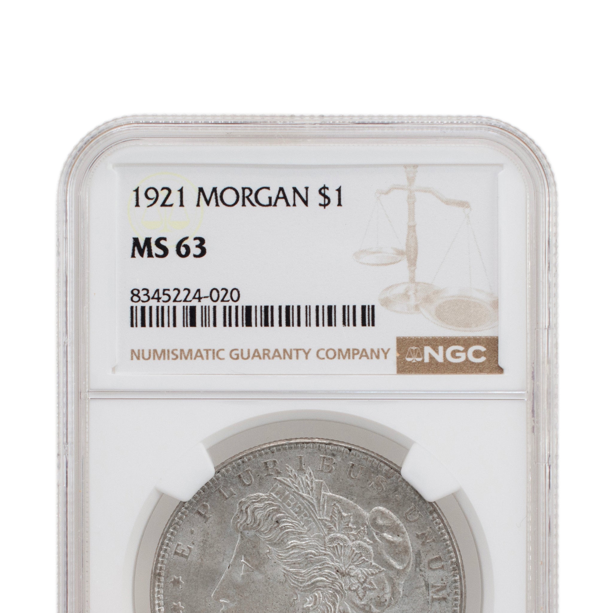 1921 NGC MS63 Silver $1 Morgan Coin