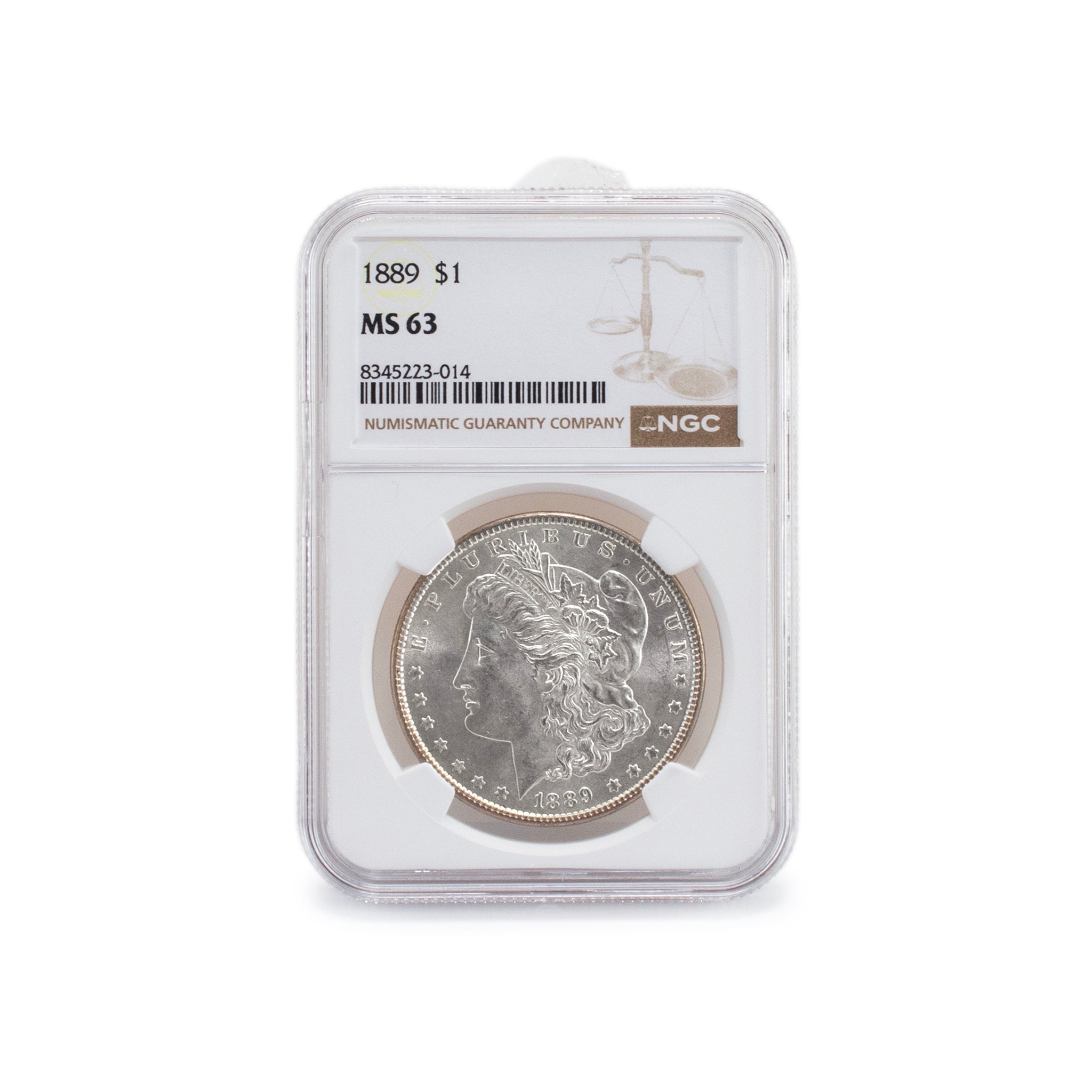 1889 NGC MS63 Silver $1 Morgan Coin