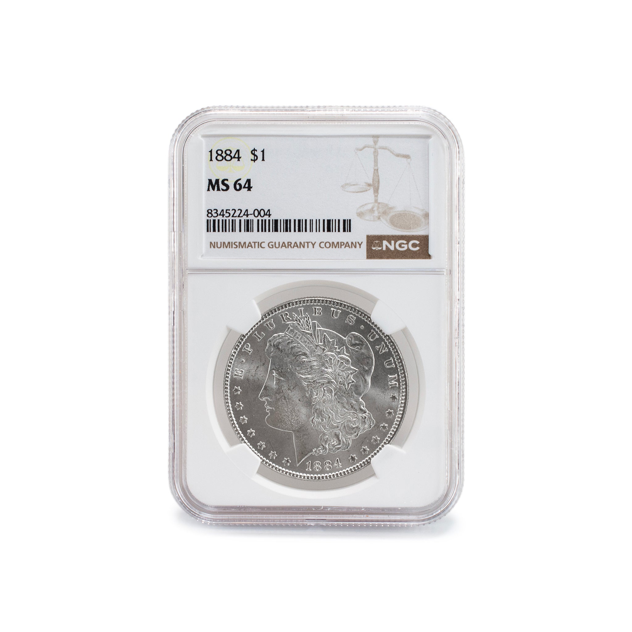 1884 NGC MS63 Silver $1 Morgan Coin