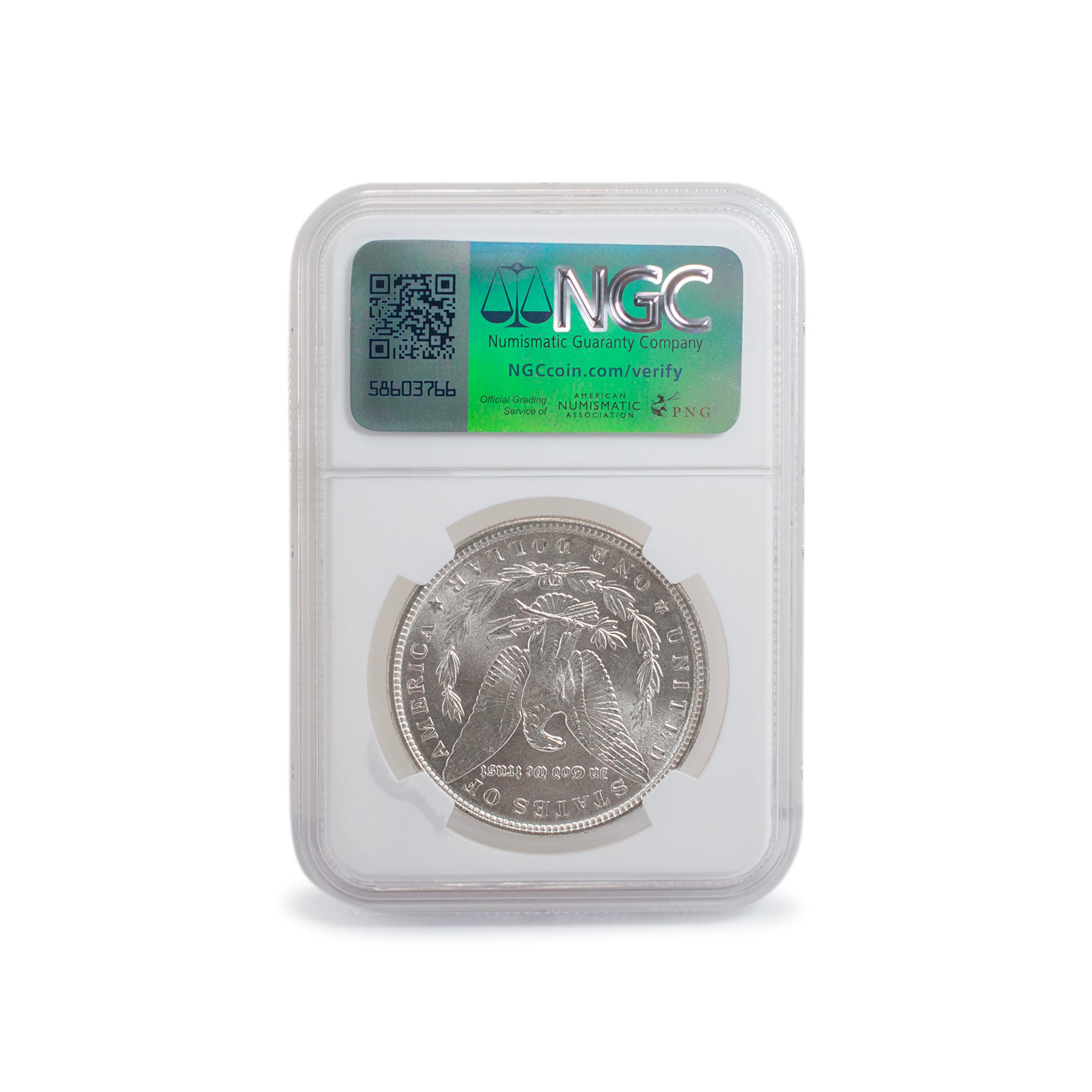 1886 NGC MS63 Silver $1 Morgan Coin