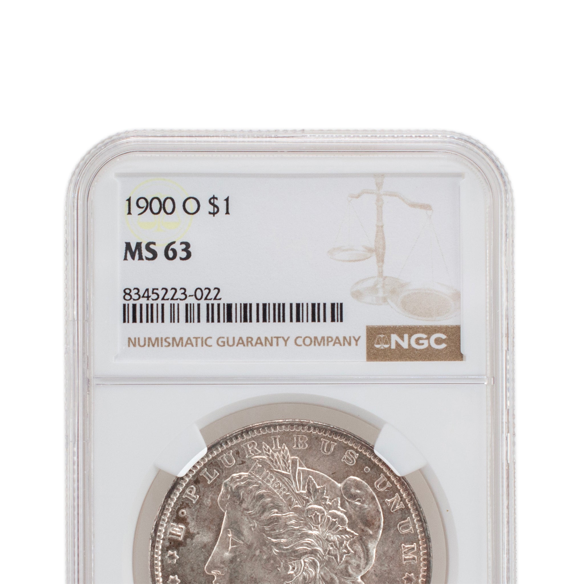 1900 - O NGC MS63 Silver $1 Morgan Coin