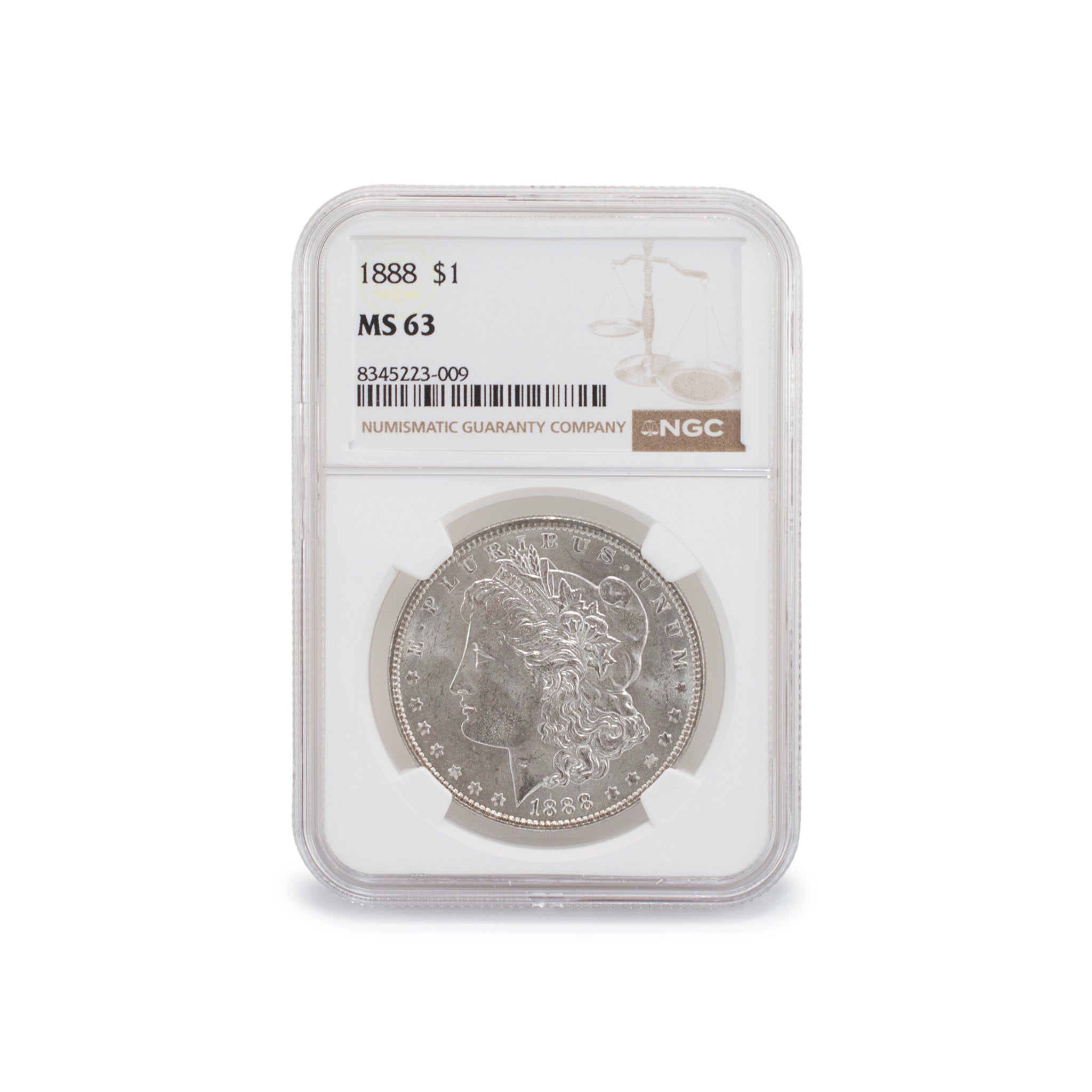 1888 NGC MS63 Silver $1 Morgan Coin