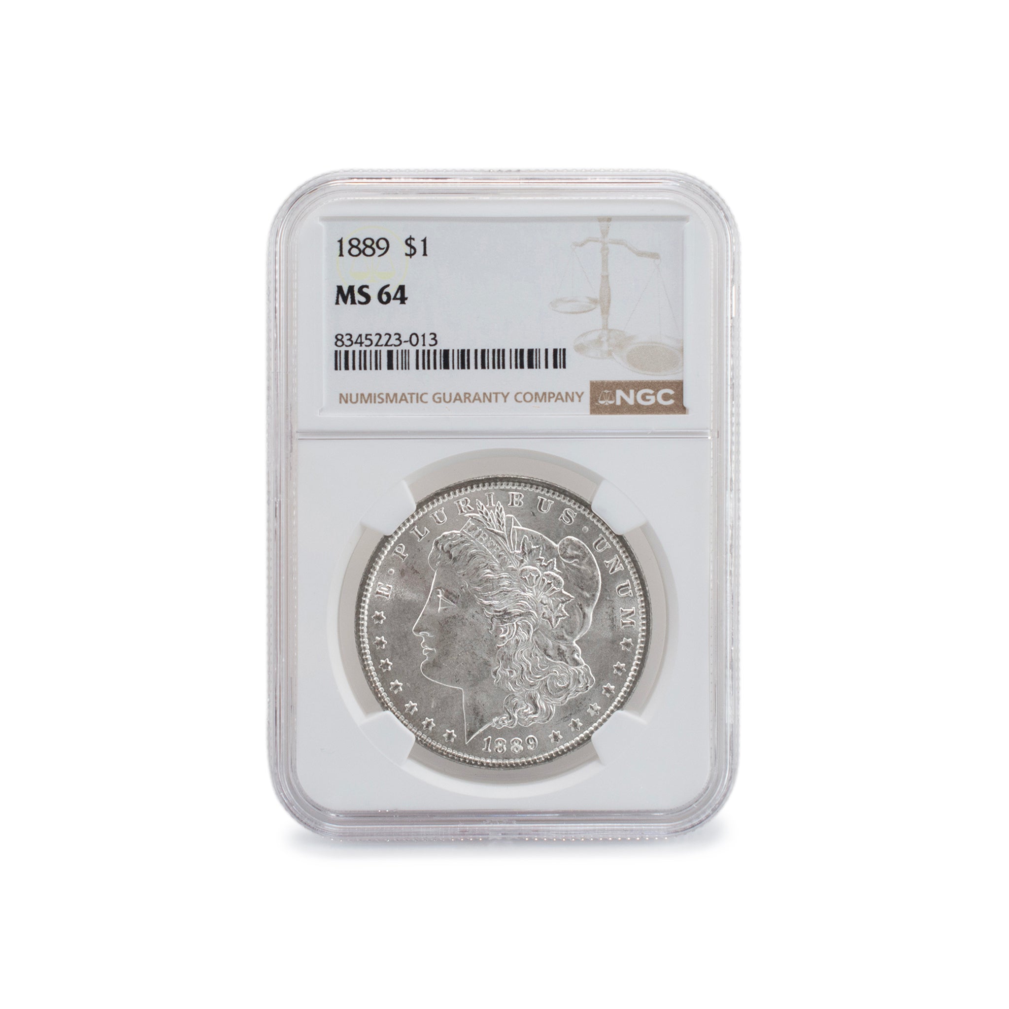 1889 NGC MS64 Silver $1 Morgan Coin