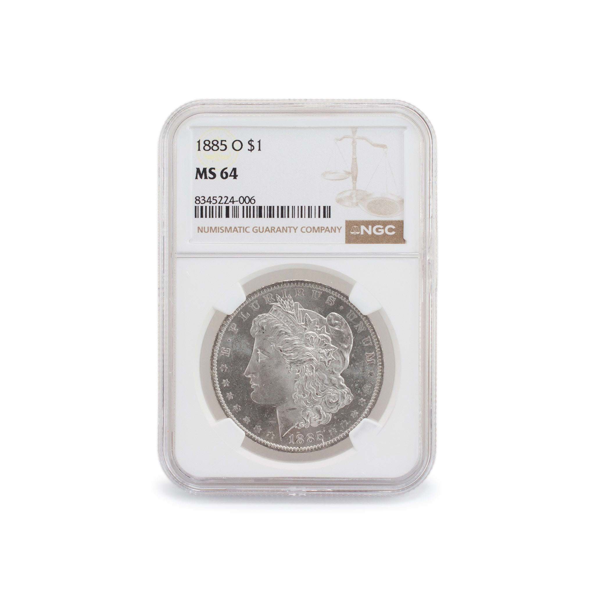 1885 - O NGC MS64 Silver $1 Morgan Coin