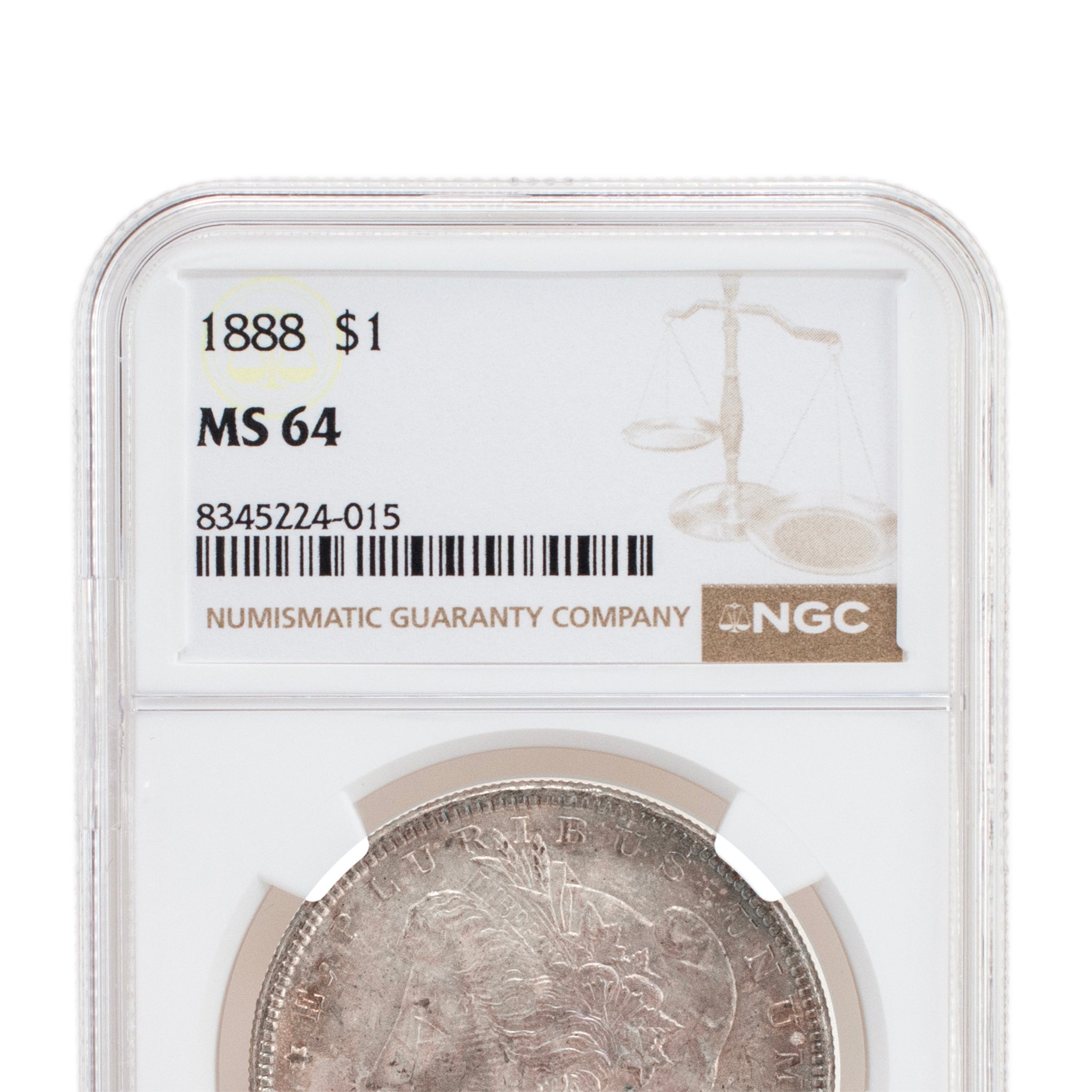 1888 NGC MS64 Silver $1 Morgan Coin