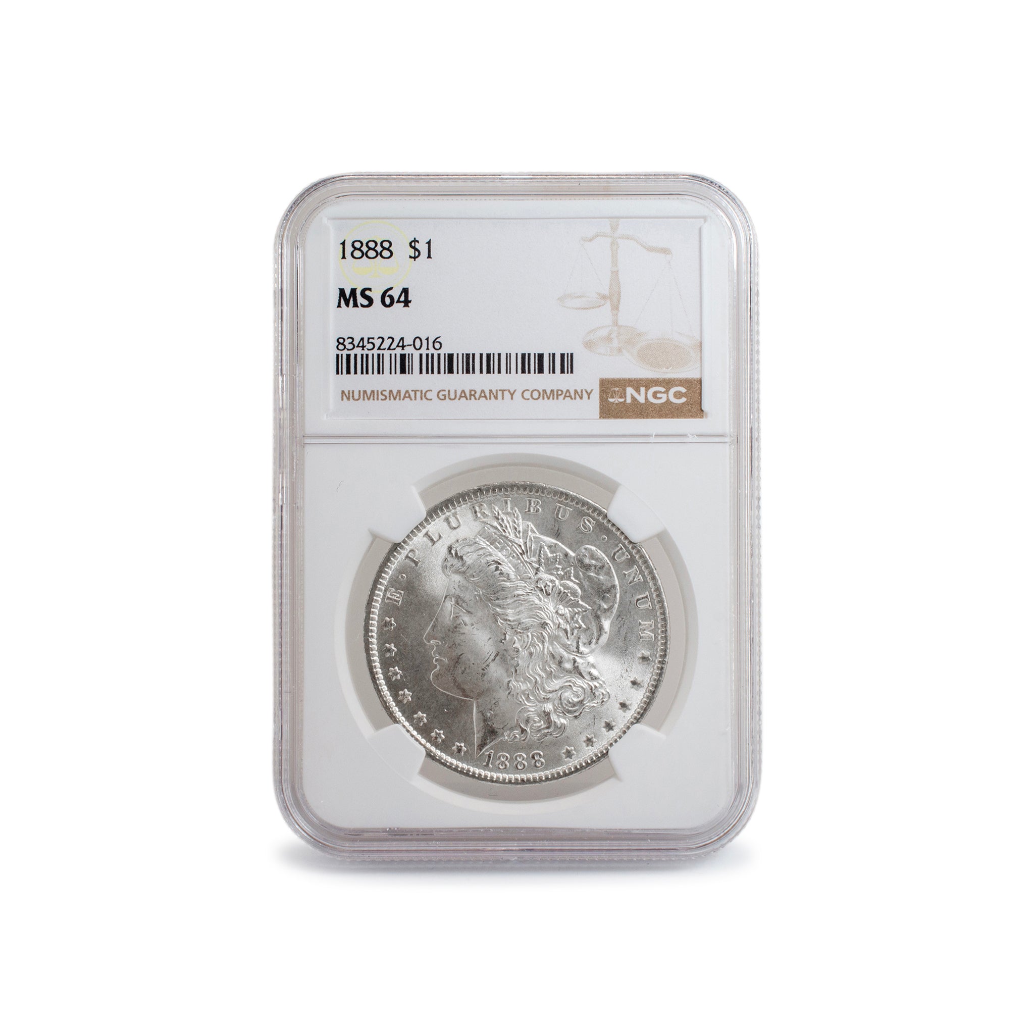 1888 NGC MS64 Silver $1 Morgan Coin