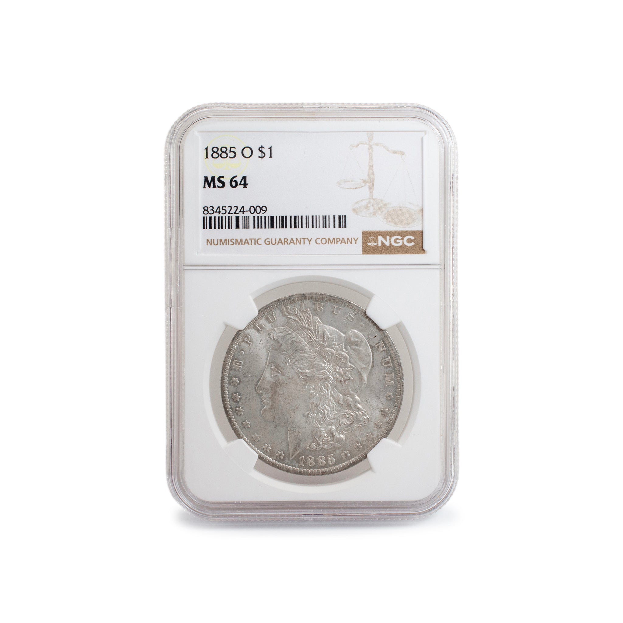 1885 - O NGC MS64 Silver $1 Morgan Coin
