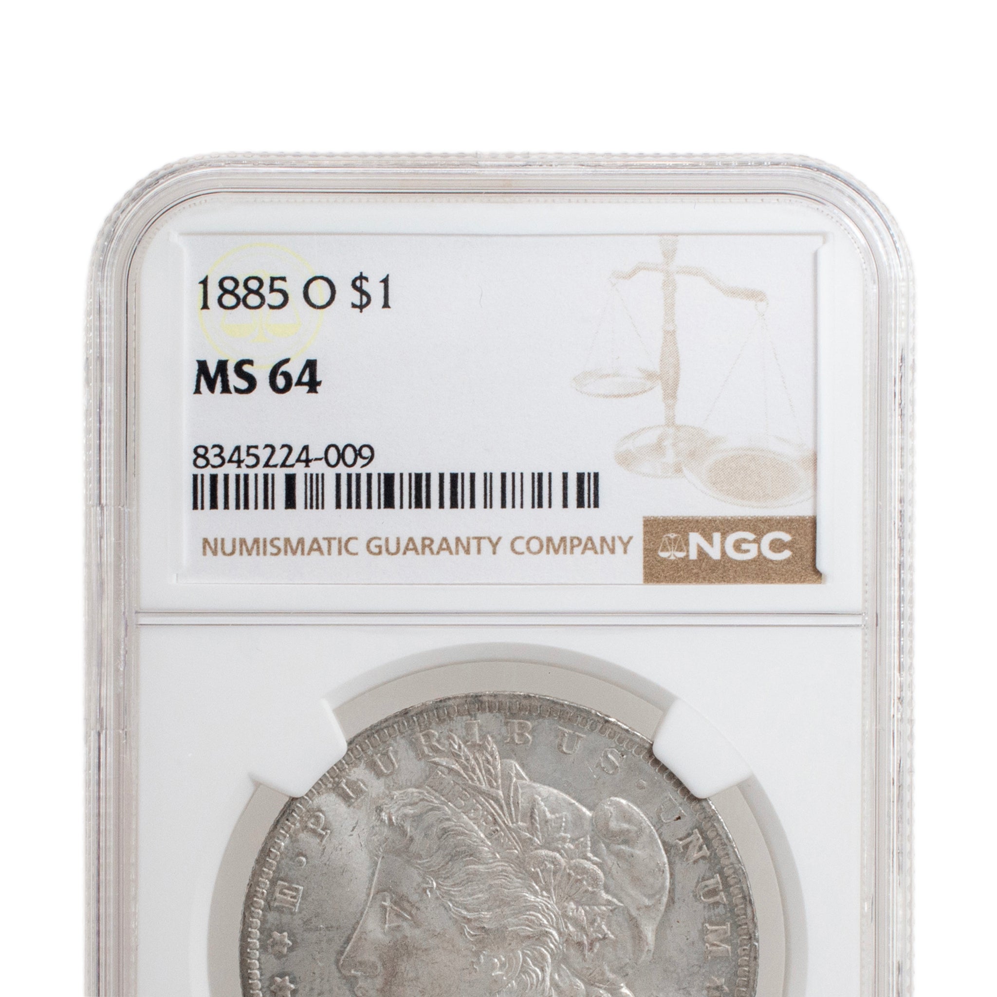 1885 - O NGC MS64 Silver $1 Morgan Coin
