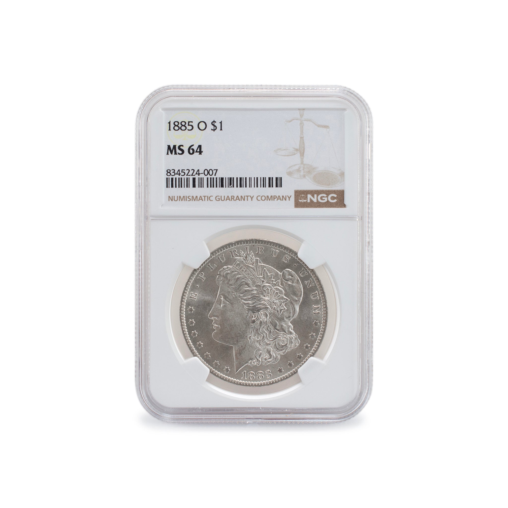 1885 - O NGC MS64 Silver $1 Morgan Coin