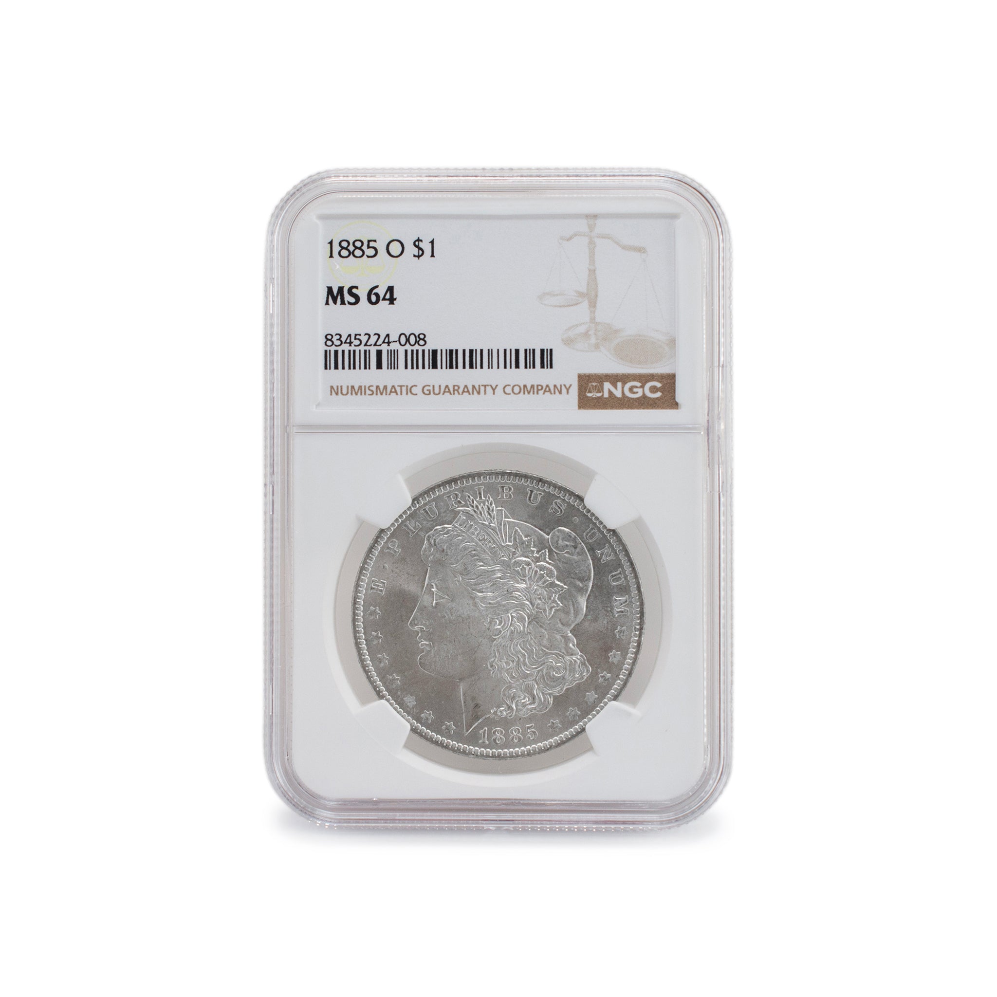 1885 - O NGC MS64 Silver $1 Morgan Coin