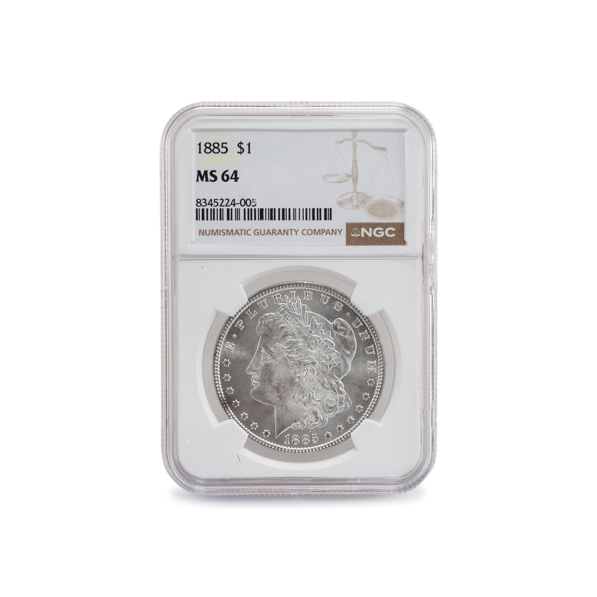 1885 NGC MS64 Silver $1 Morgan Coin