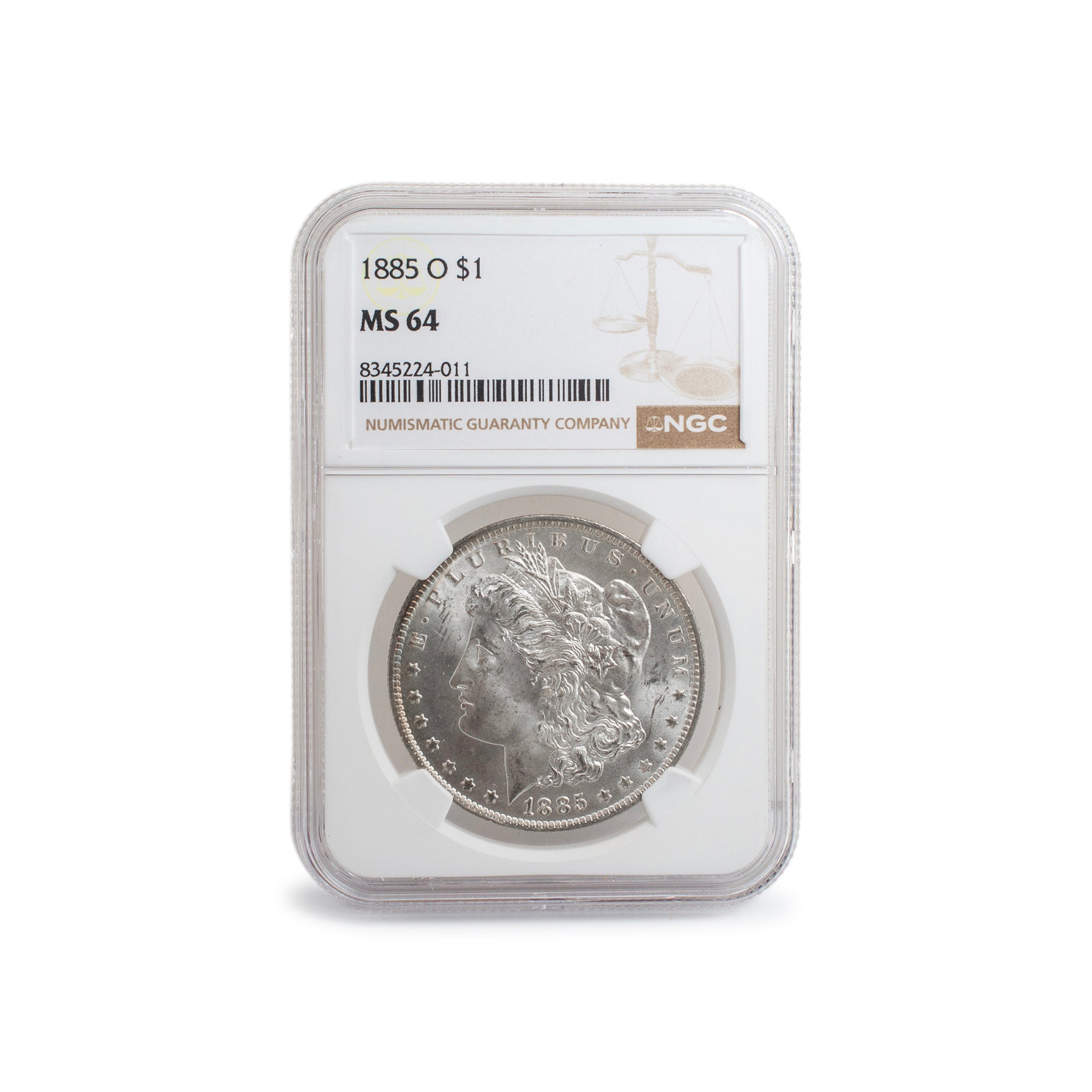 1885 - O NGC MS64 Silver $1 Morgan Coin