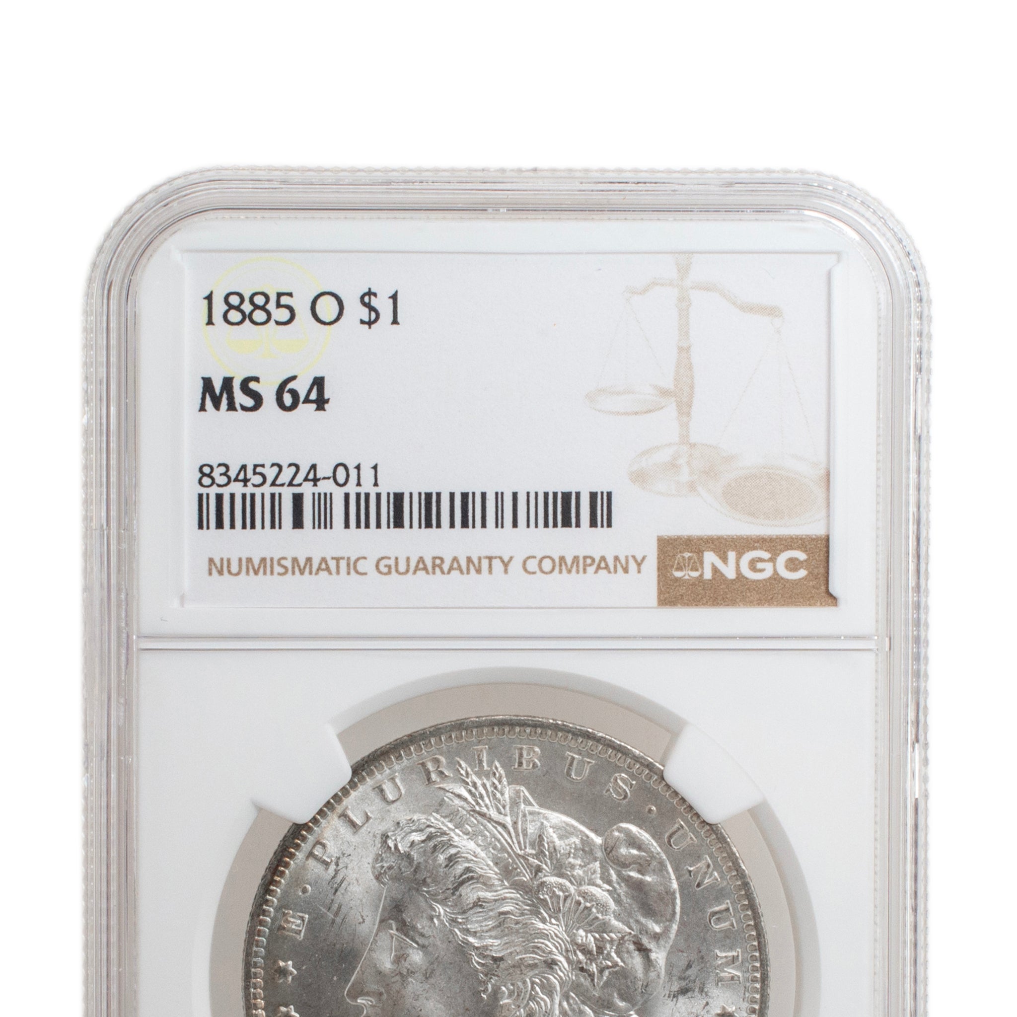 1885 - O NGC MS64 Silver $1 Morgan Coin
