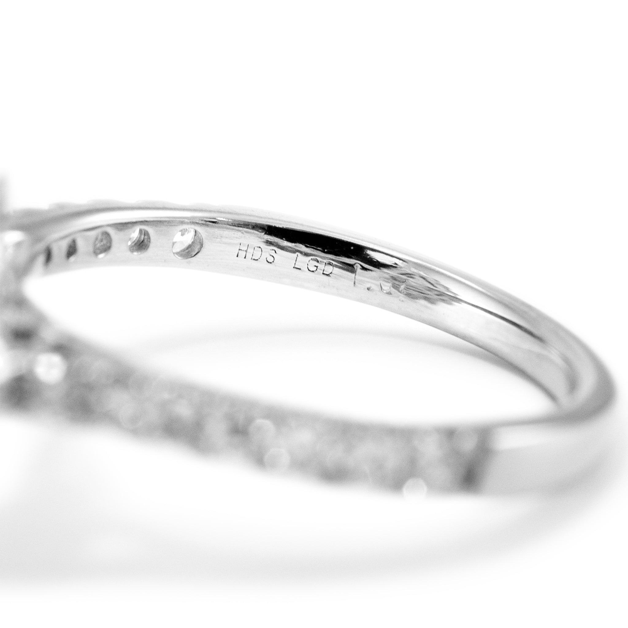 Ladies 14K White Gold Pear Shape Double Halo Lab Grown Diamond Engagement Ring