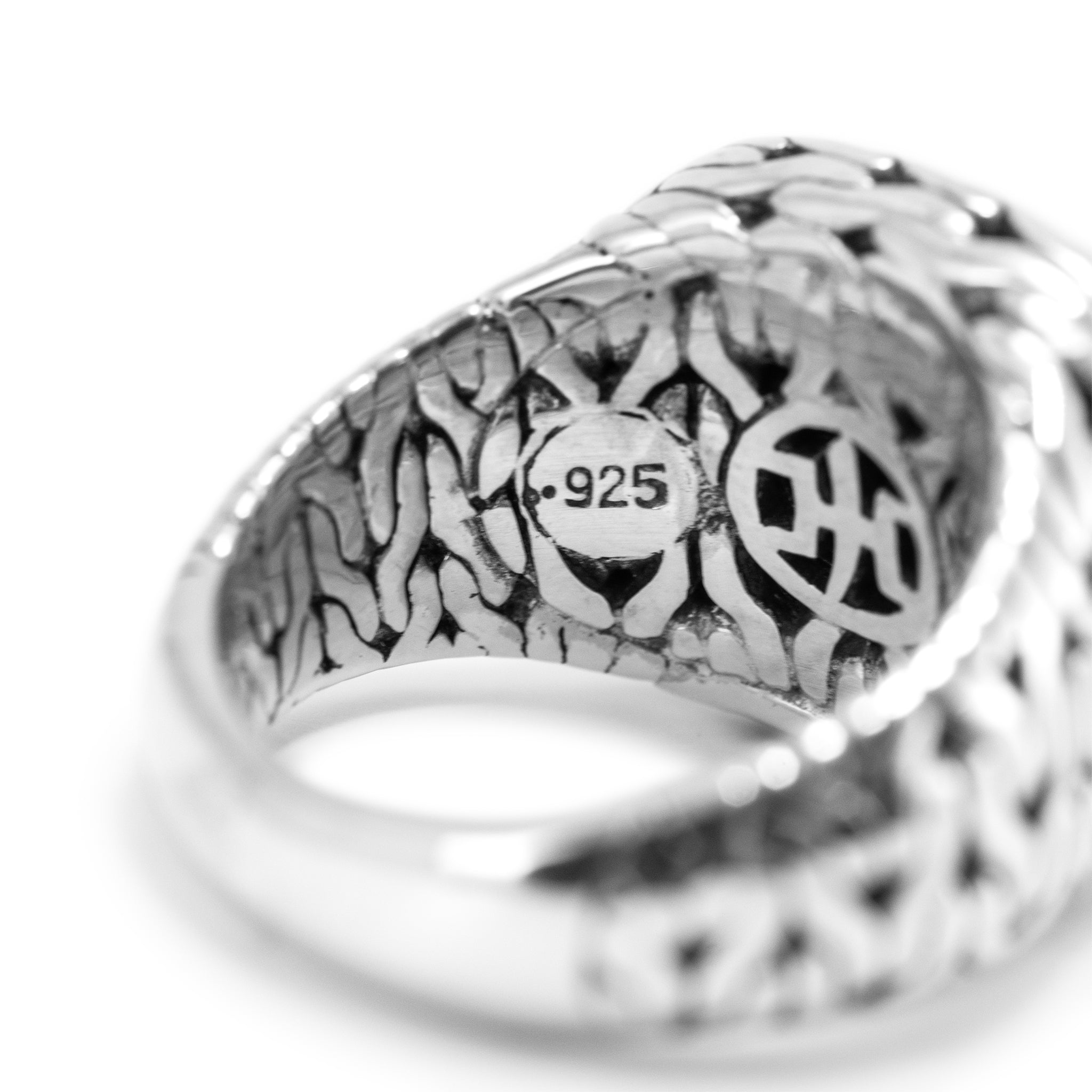 John Hardy Palu 22K Yellow Gold & 925 Sterling Silver Hammered Cocktail Ring
