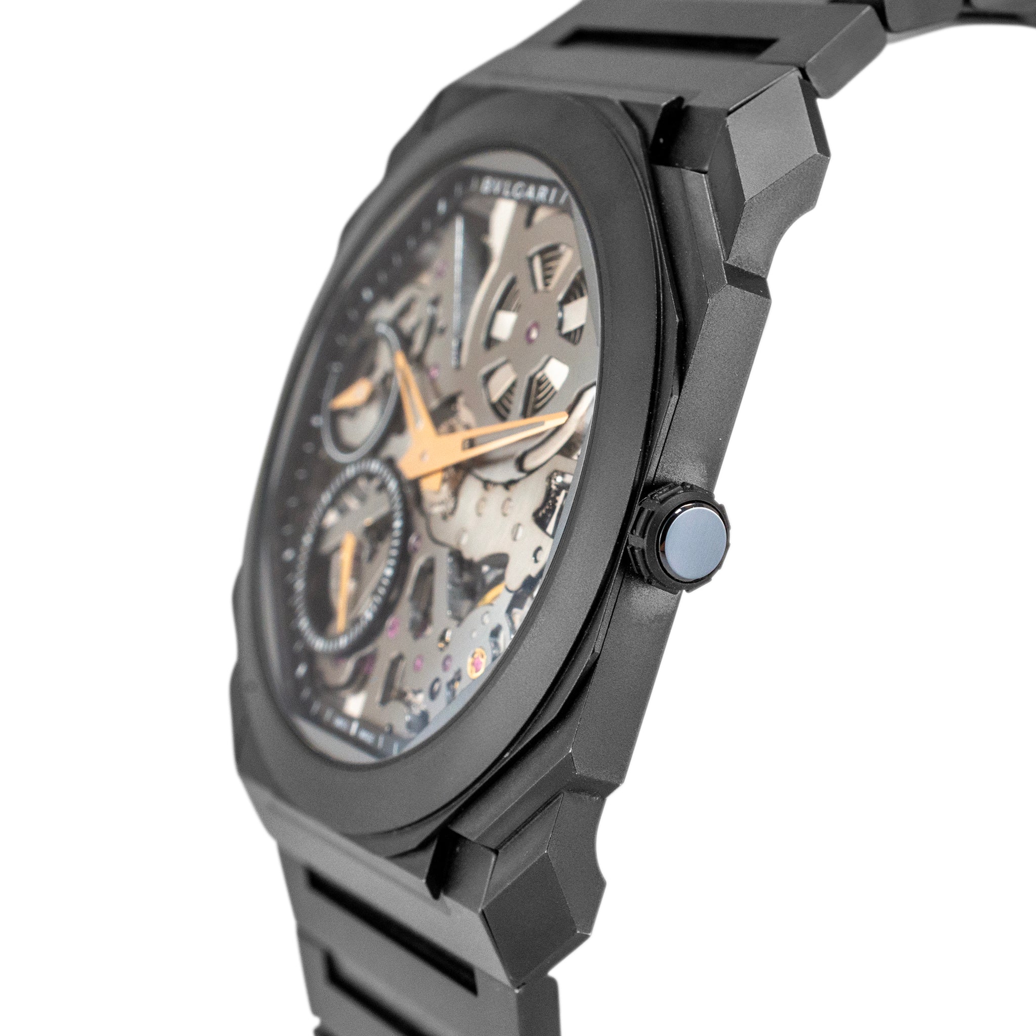 2021 Bvlgari Octo Finissimo 40MM 103010 Titanium Black Ceramic Skeleton Watch