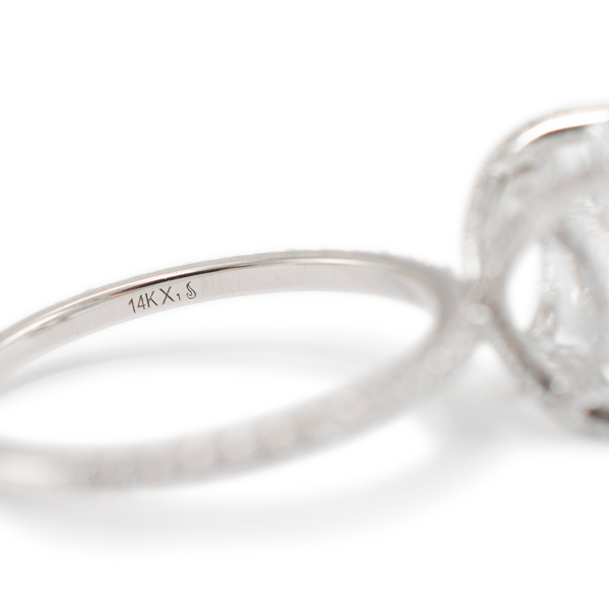 14K White Gold Lab Grown IGI 3.16ct Radiant G VVS2 Diamond Engagement Ring