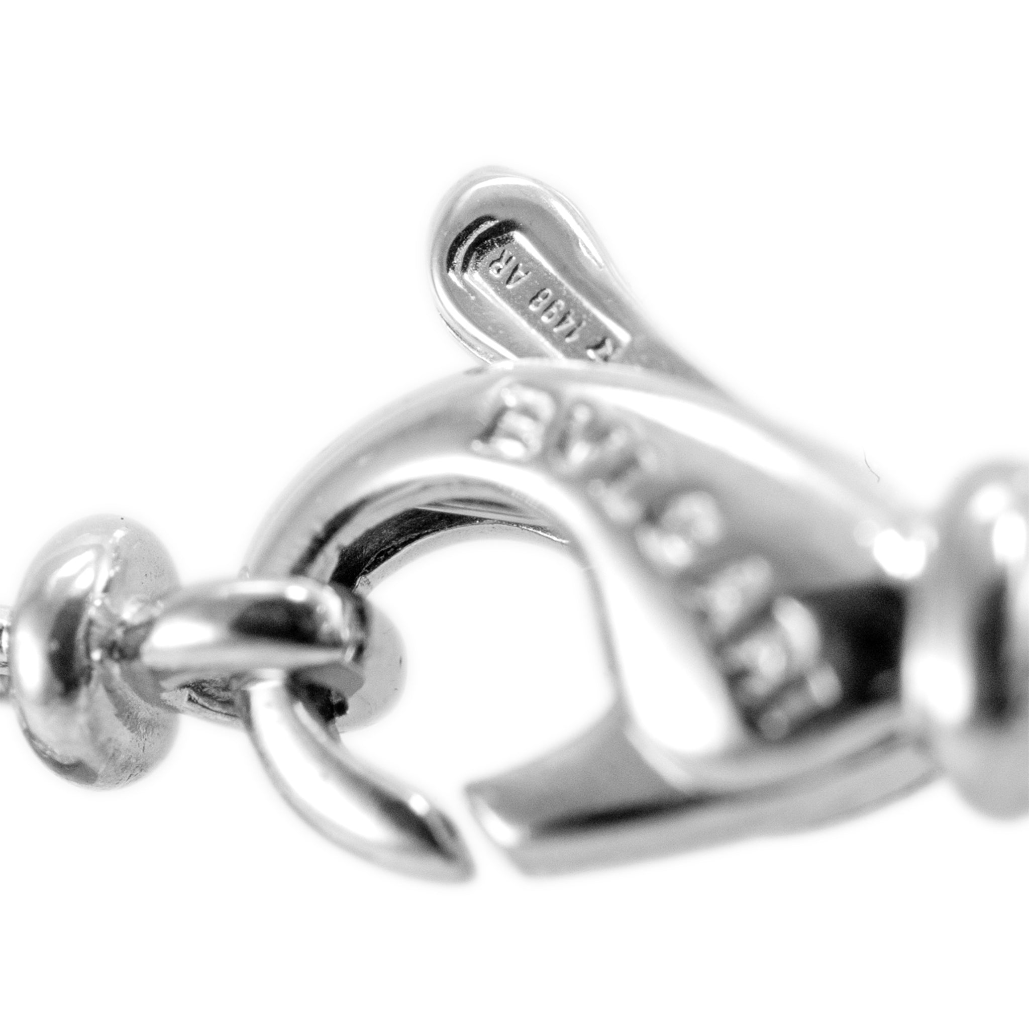 Bvlgari Bvlgari 18K White Gold Circle Pave Diamond Pendant Necklace