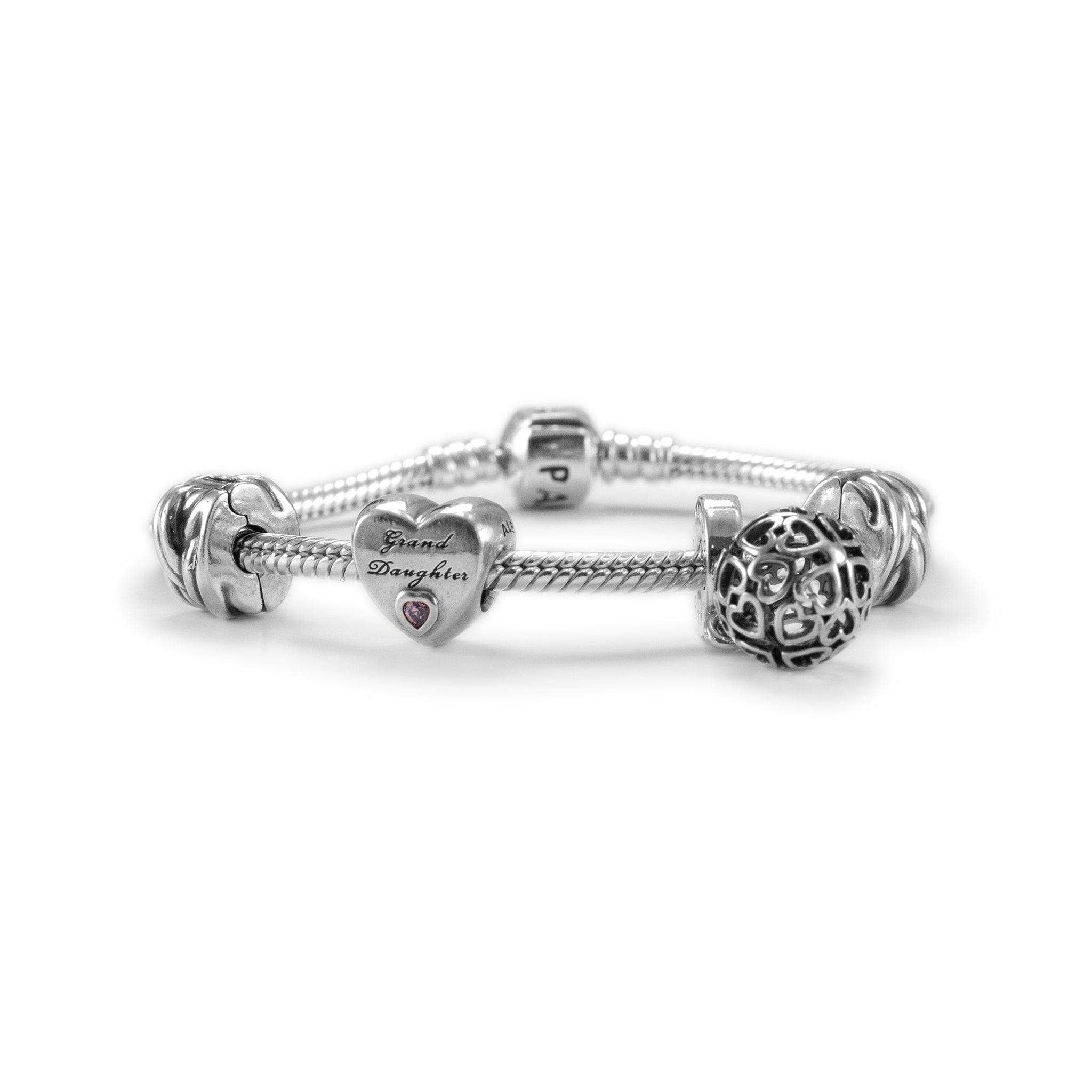 Pandora 925 Sterling Silver Charm Bracelet