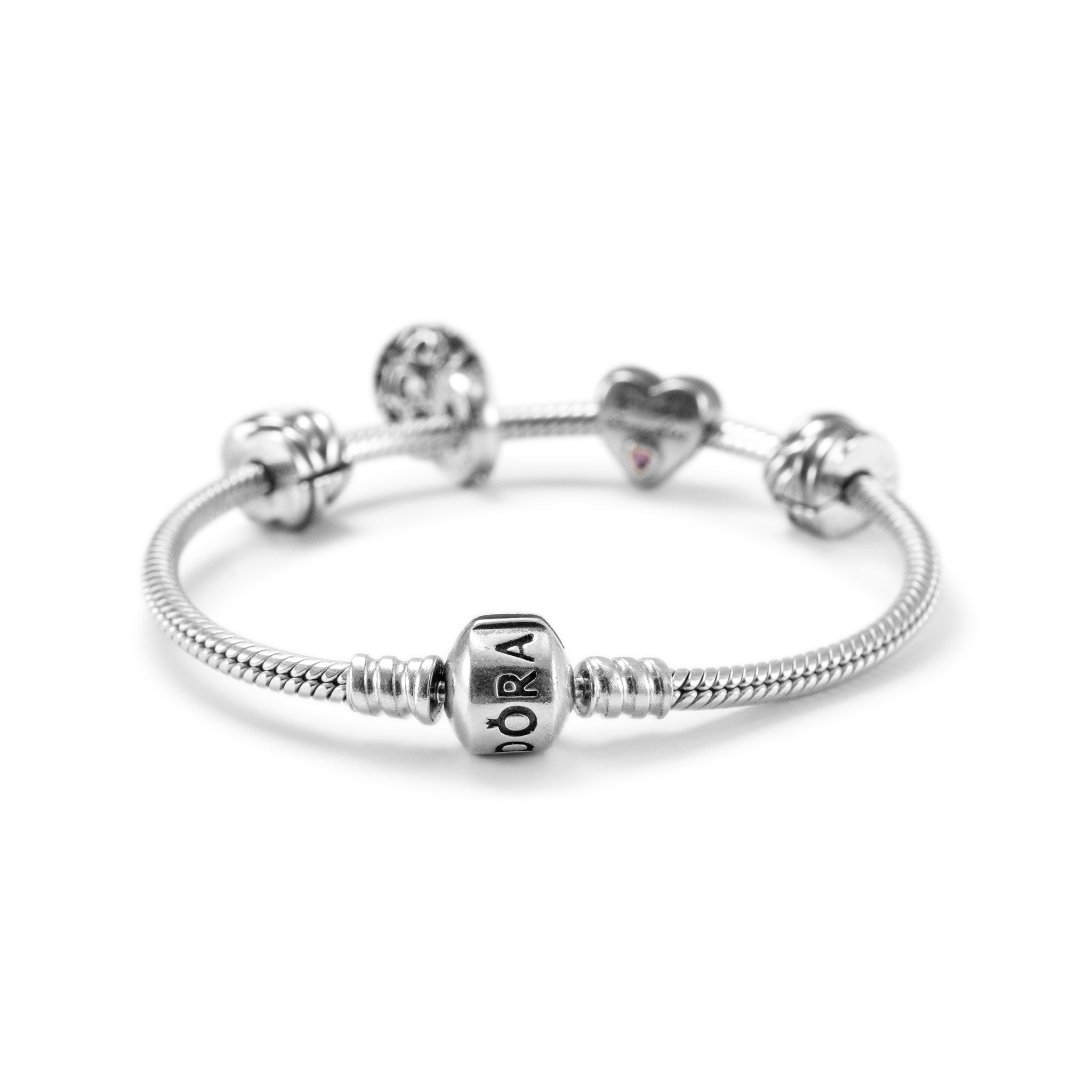 Pandora 925 Sterling Silver Charm Bracelet
