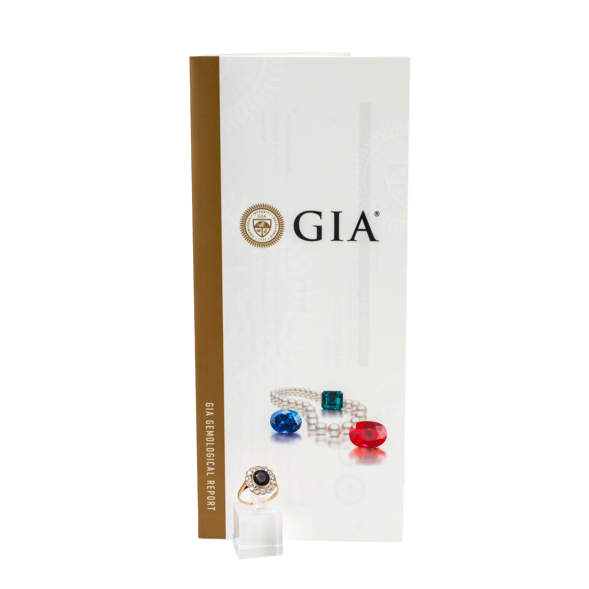 Antique 18K Yellow Gold Australian Sapphire Old European Diamond Cocktail Ring