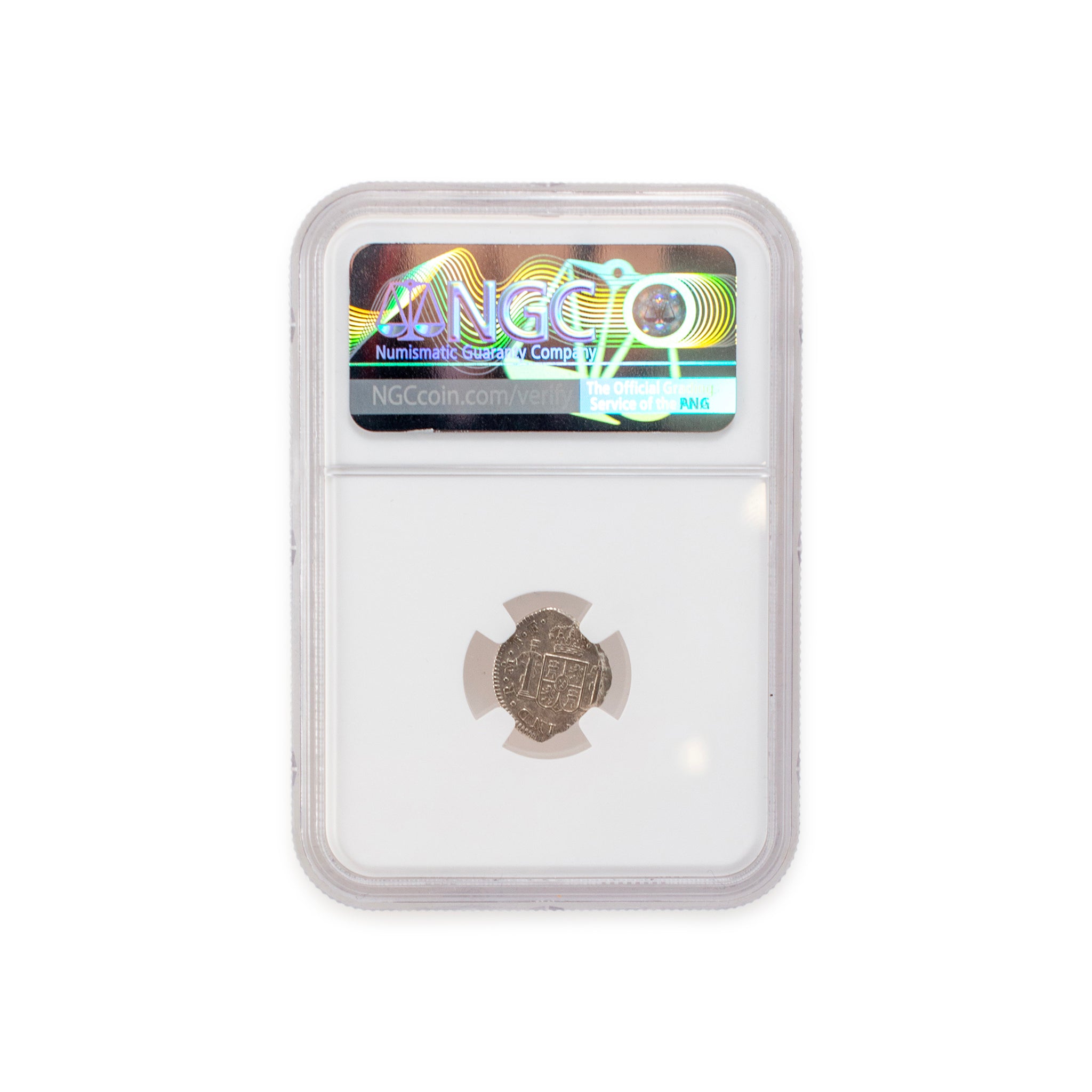 1772-83 NGC Genuine Silver 1/2R Mexico El Cazador Coin