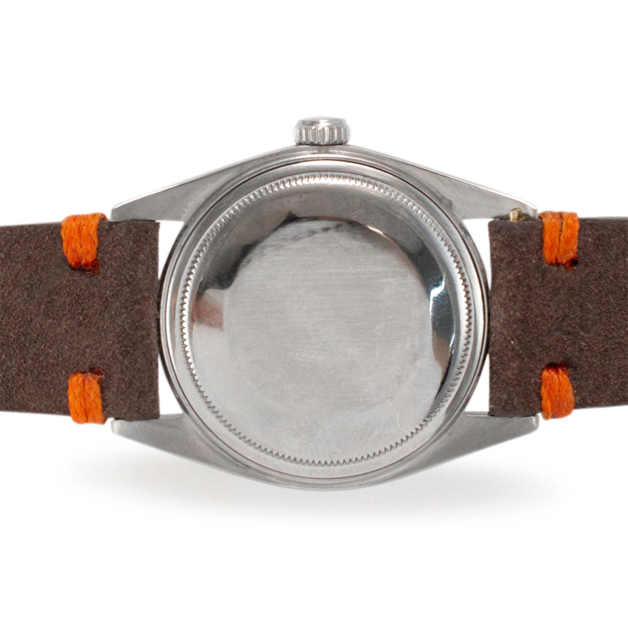 1978 Rolex Datejust 36MM 16030 Black Roman Leather Strap Stainless Steel Watch